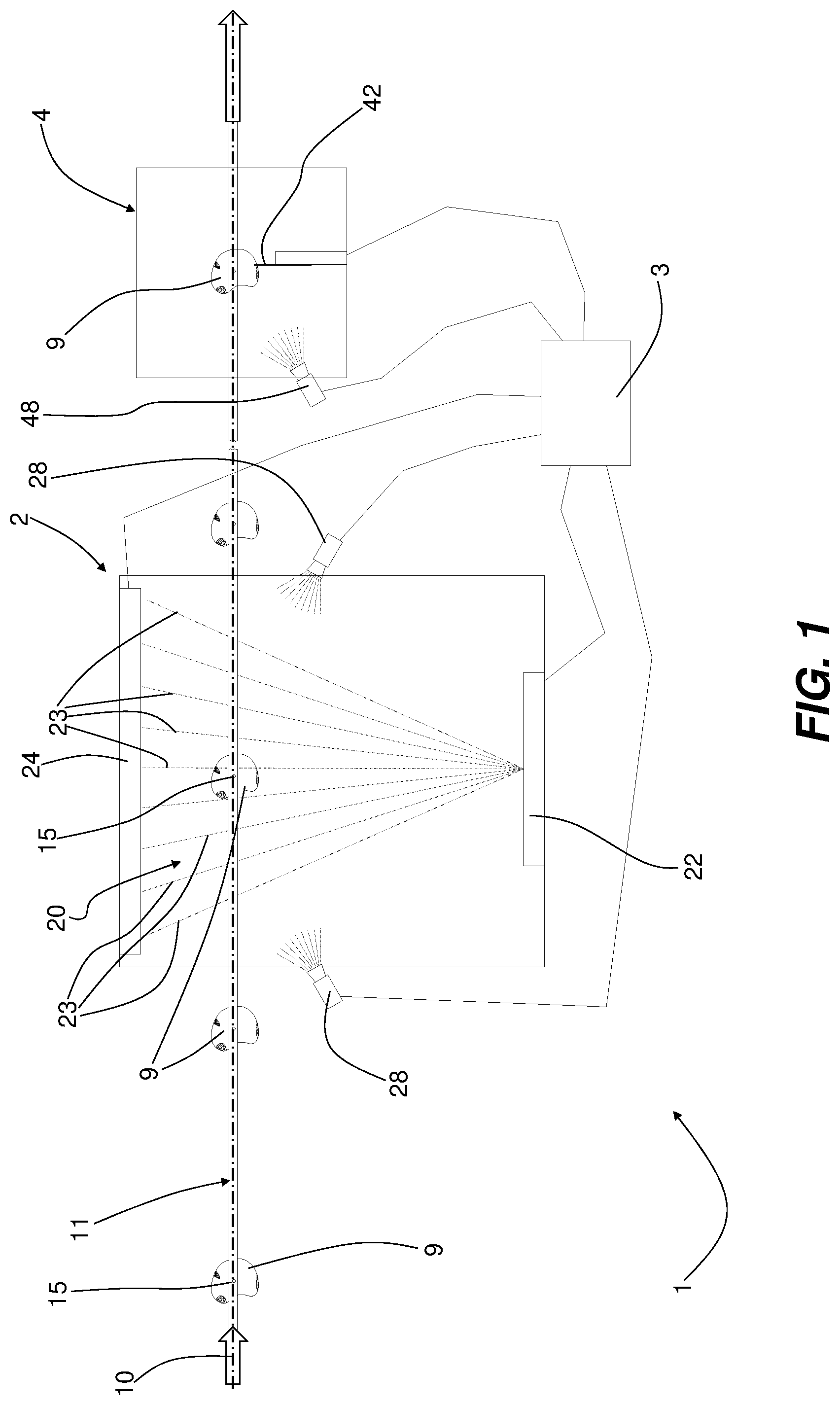 Patent US12102094 — Method and plant for inspecting an animal carcass — Figure 1