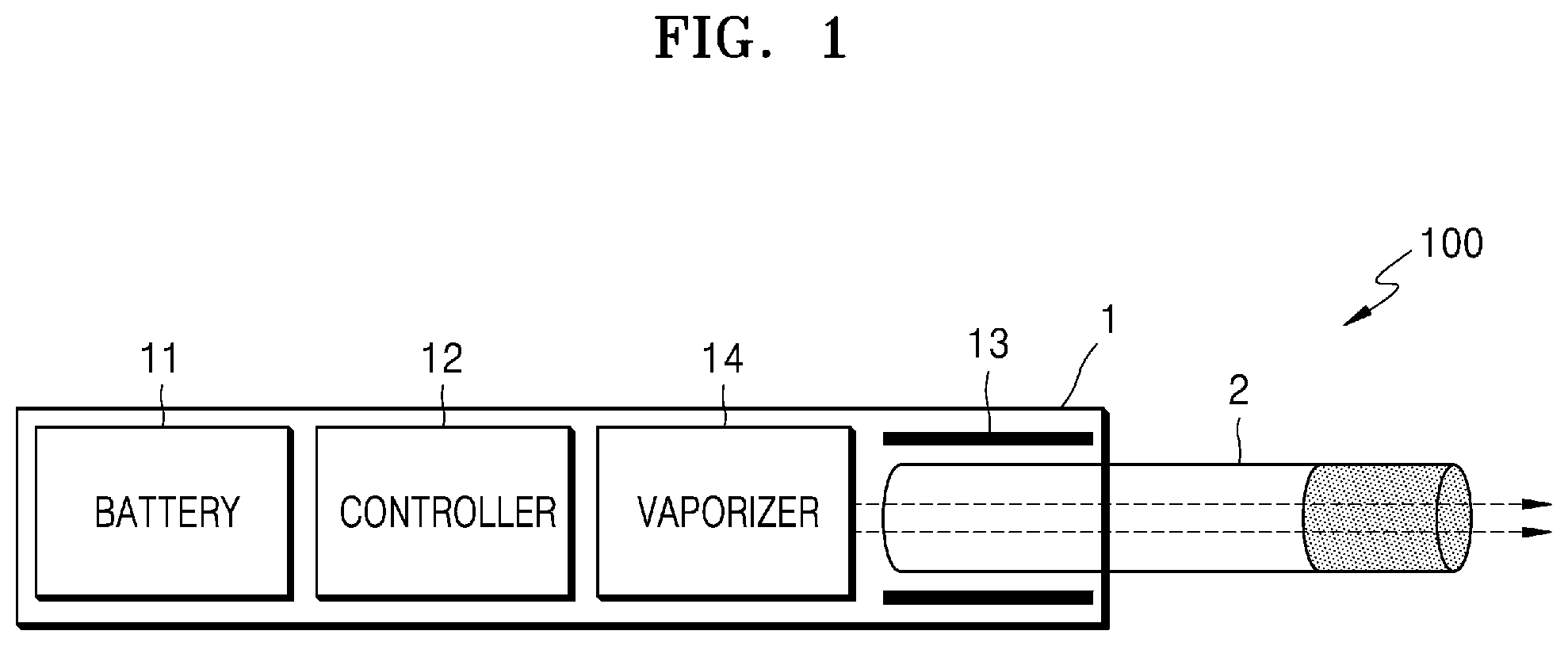 Patent US12102119 — Aerosol generating article and aerosol generating system — Figure 1