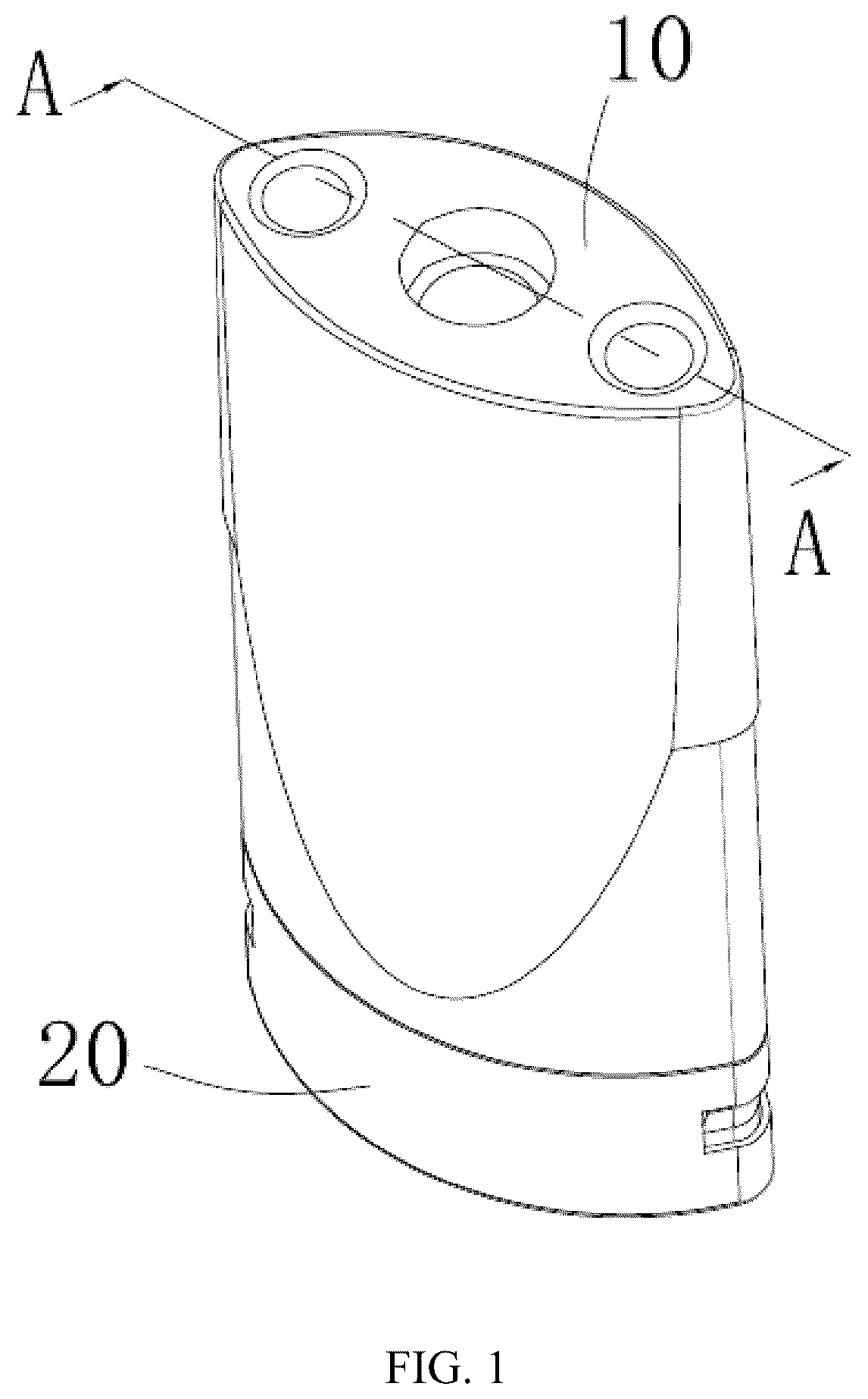 Patent US12102126 — Electronic atomizer, electronic atomizer assembly method, and electronic cigarette — Figure 1