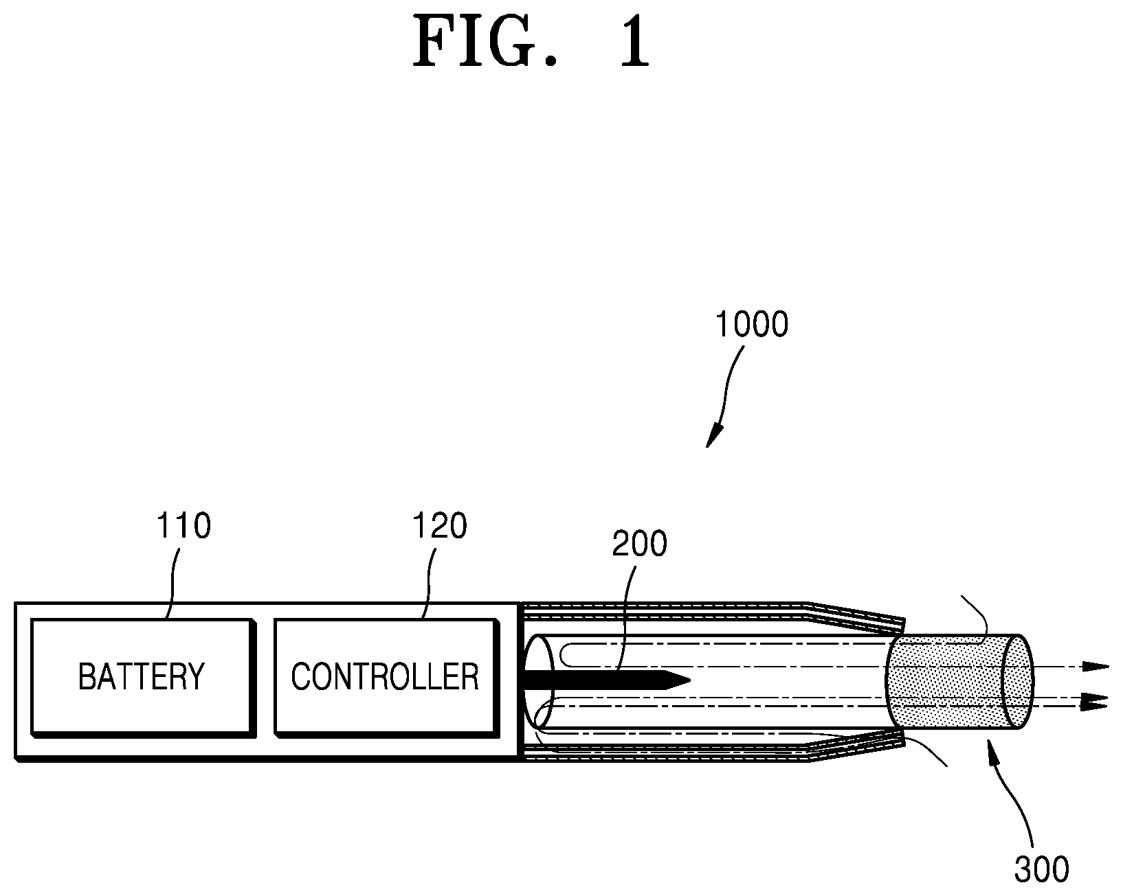 Patent US12102127 — Aerosol generating device with multiple heating portions — Figure 1