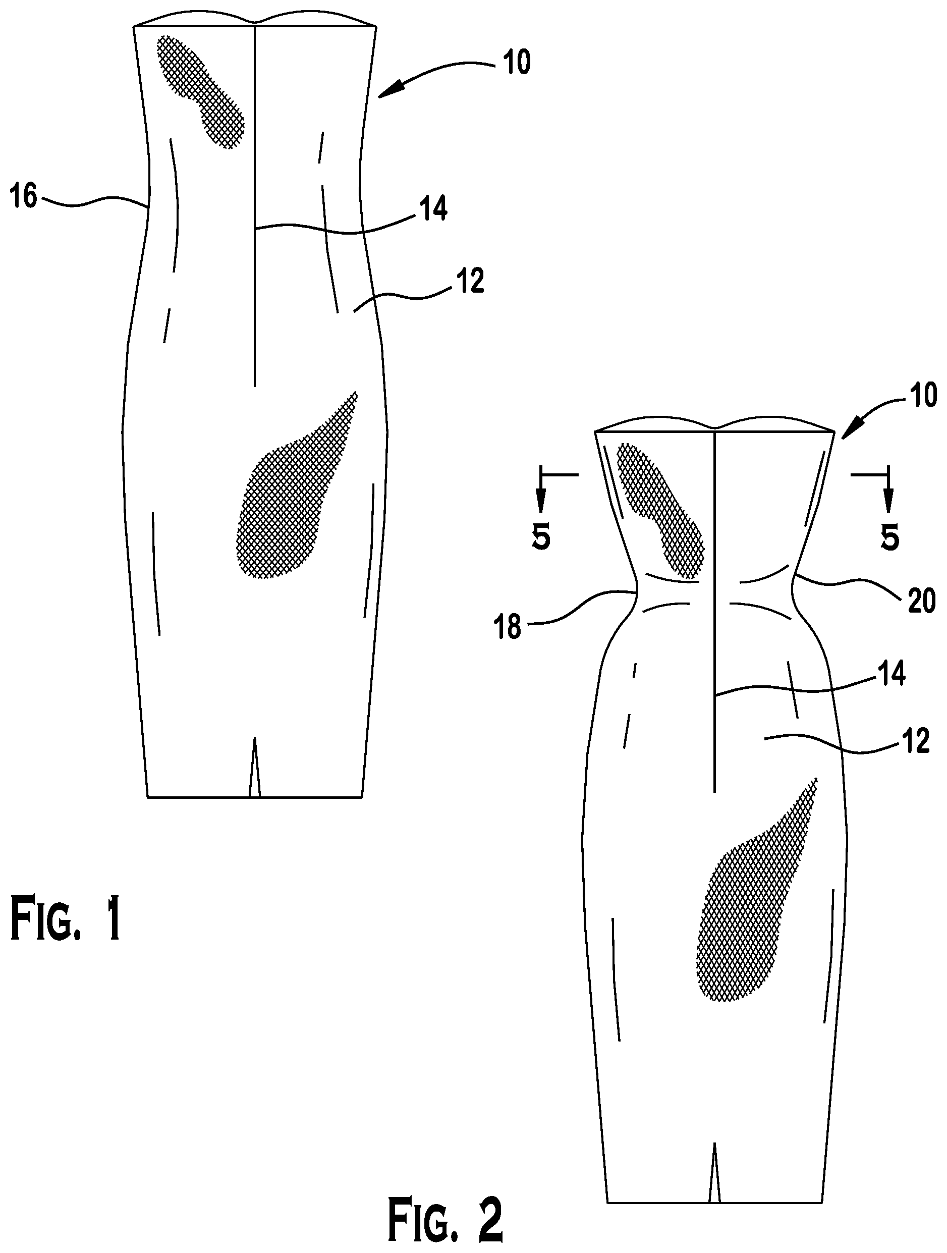 Patent US12102139 — Adjustable intra-clothing device for supporting at least a portion of a torso of a person, an article of clothing for supporting at least a portion of a torso of a person, and an adjustable corset for supporting at least a portion of a torso of a person — Figure 1