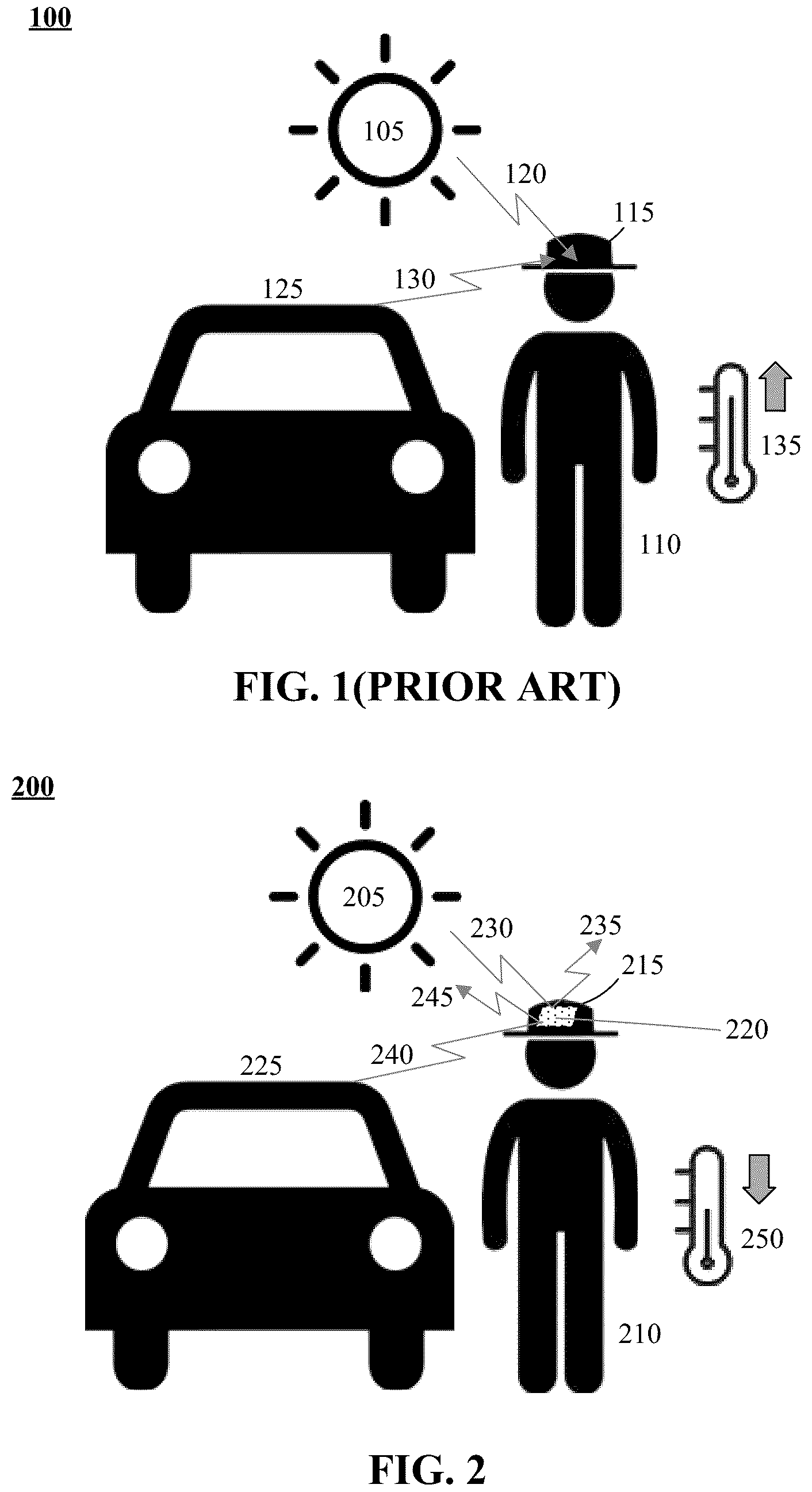 Patent US12102154 — Heat-reflective substructure for a hat — Figure 1