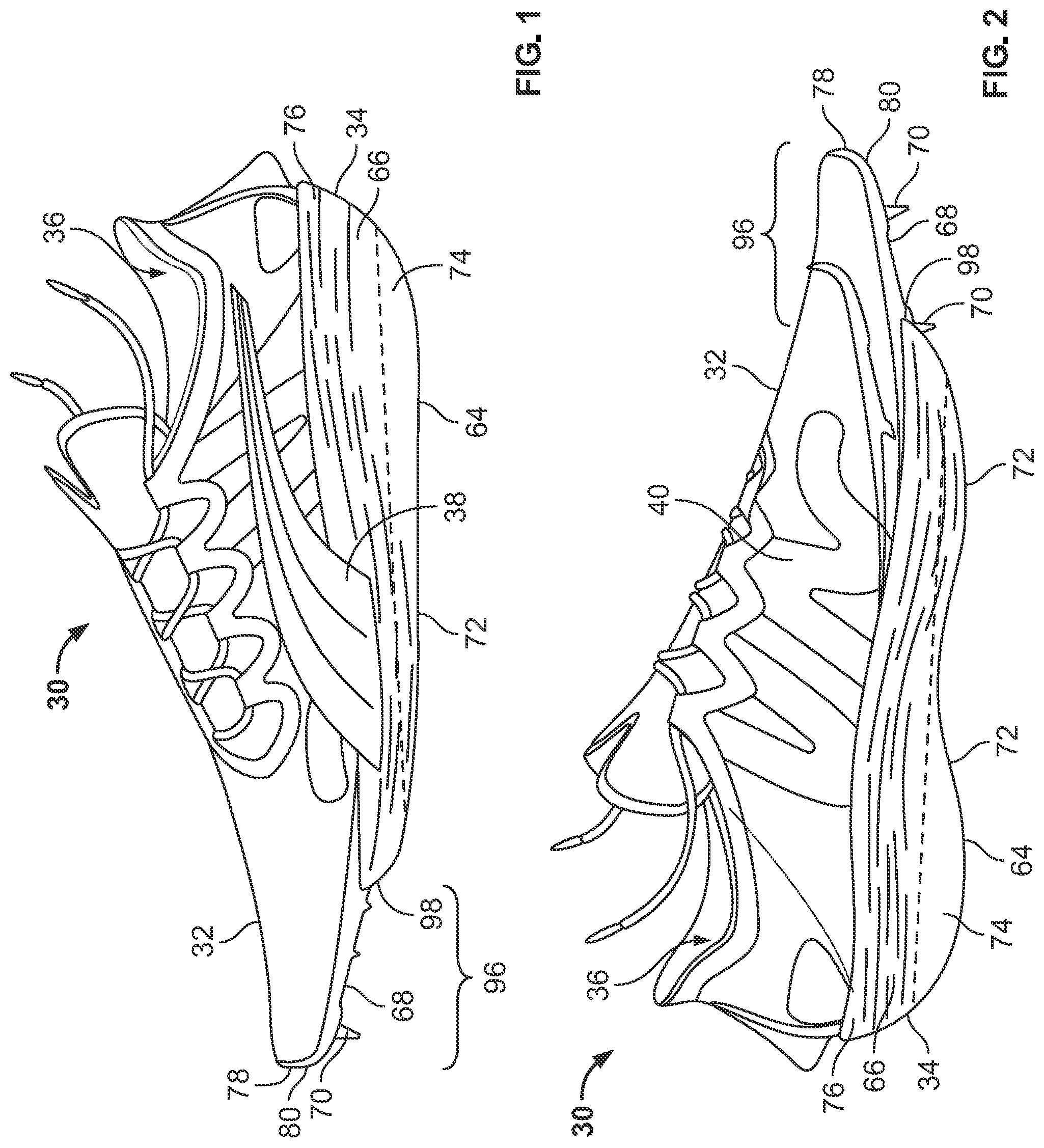 Patent US12102175 — Article of footwear having a sole plate with spikes — Figure 1