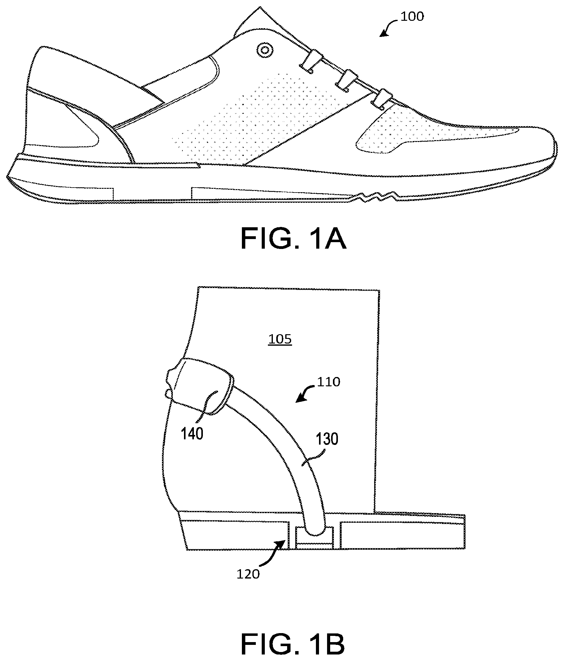 Patent US12102178 — Rapid-entry footwear with rebounding fit system — Figure 1