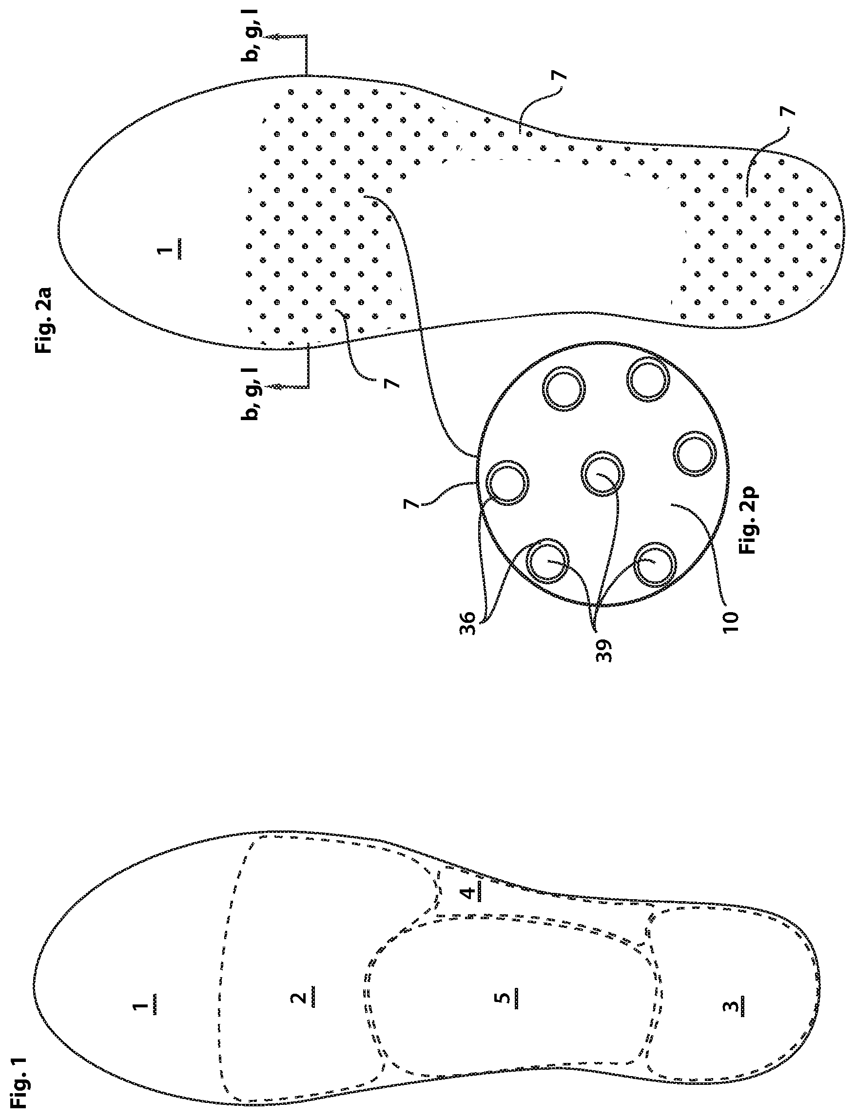 Patent US12102185 — Random variable stimulus insoles and footwear to optimize human neuromuscular gait mechanics — Figure 1