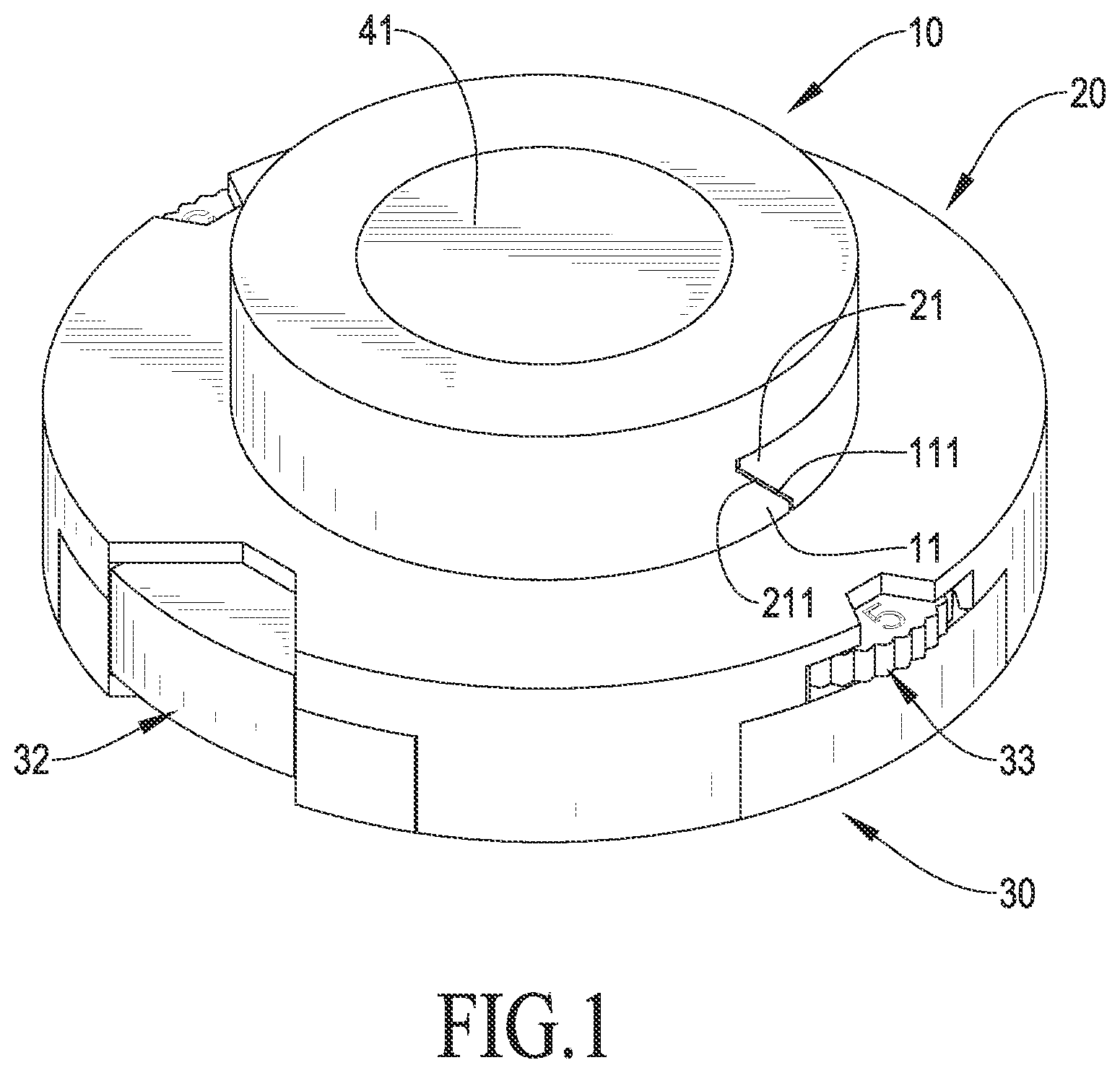 Patent US12102192 — Magnetic buckle device — Figure 1