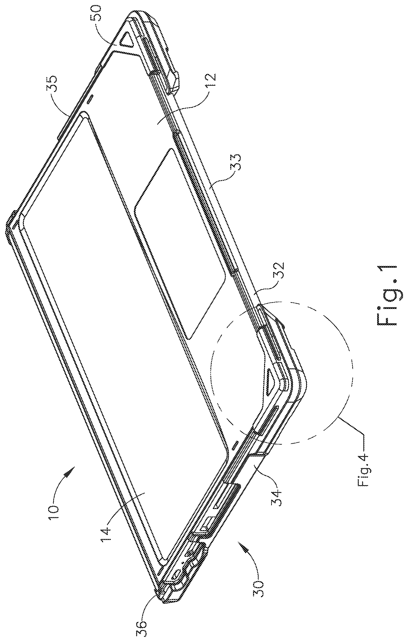Patent US12102198 — Protective cover for laptop computer — Figure 1