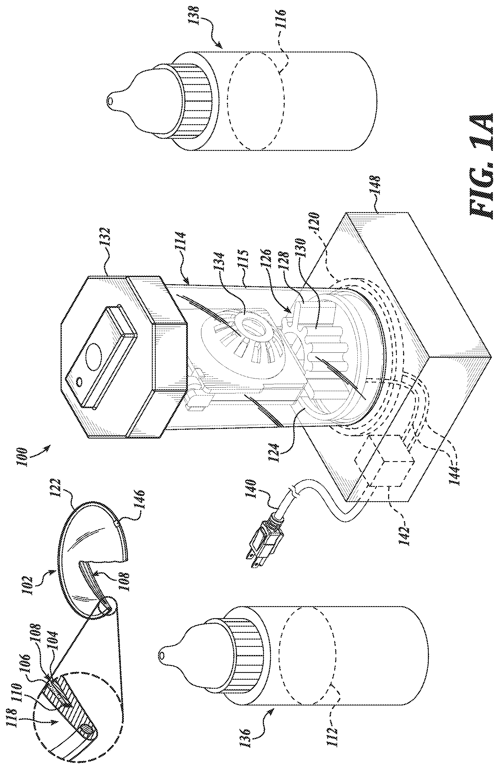 Patent US12102200 — System and kit for replenishing an electrowetting ophthalmic device — Figure 1