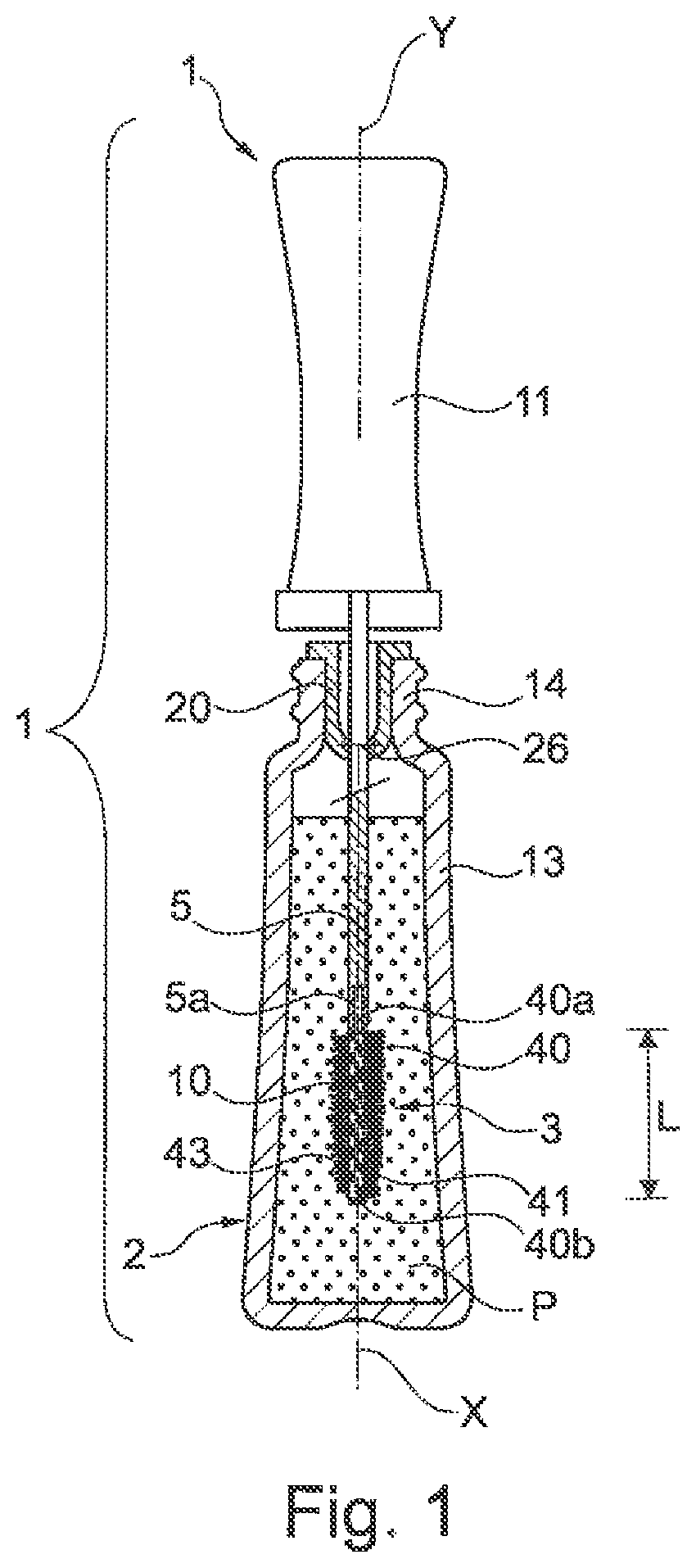 Patent US12102208 — Brush for applying a product to the eyelashes and/or eyebrows — Figure 1