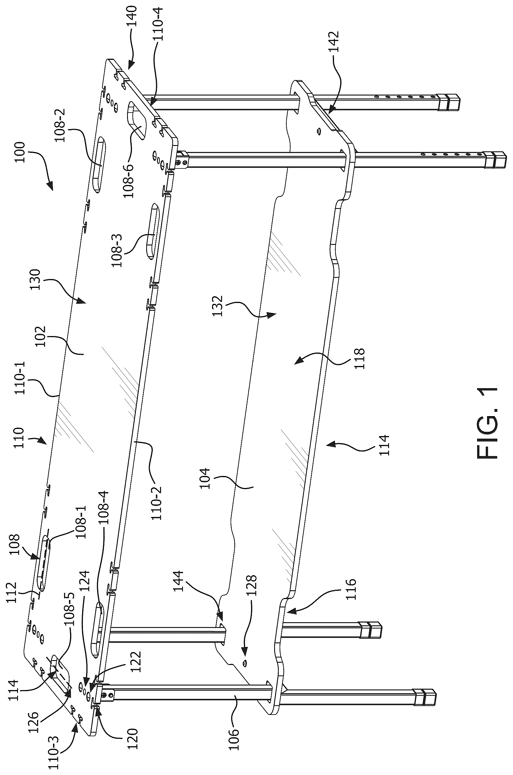 Patent US12102222 Figure 1 – Work table