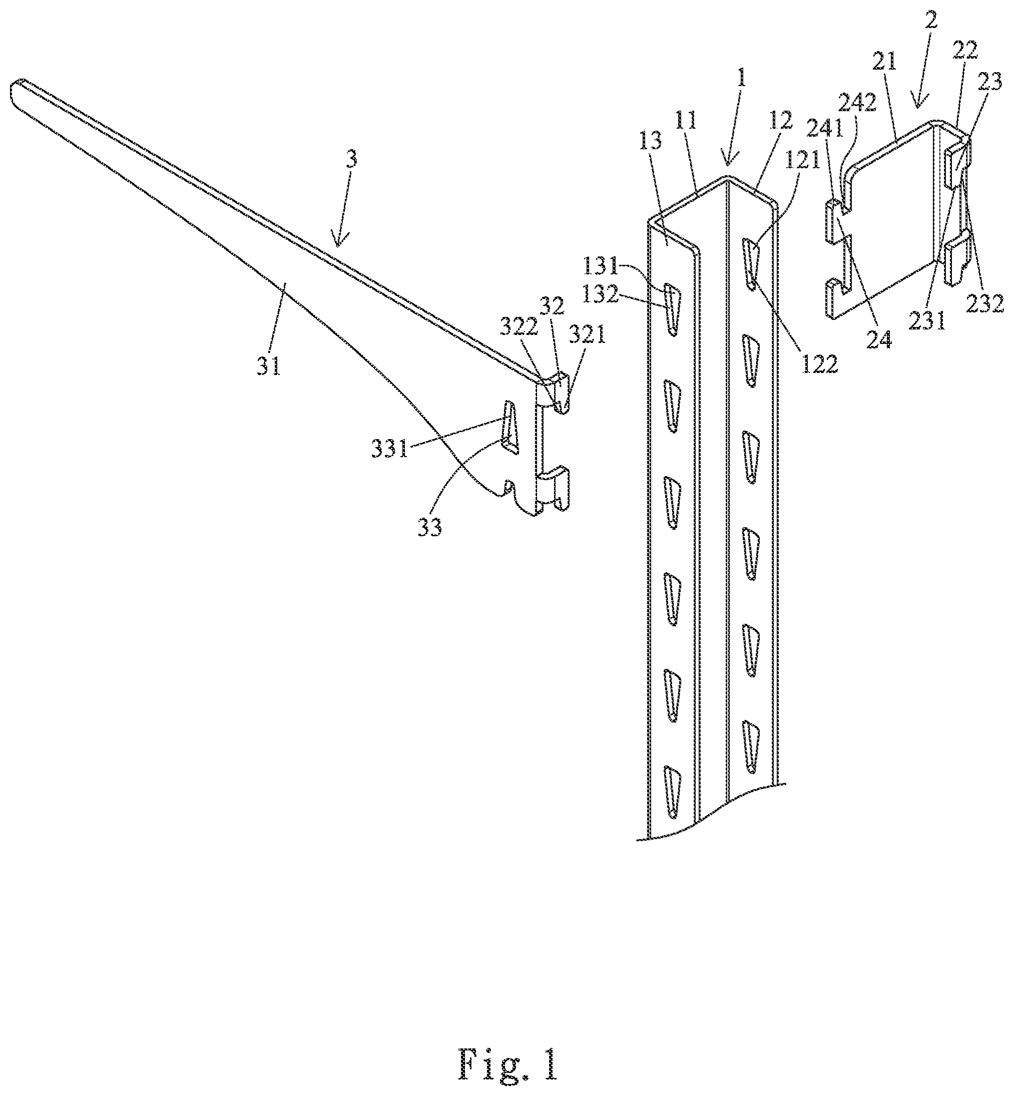 Patent US12102224 Figure 1 – Wall hanger