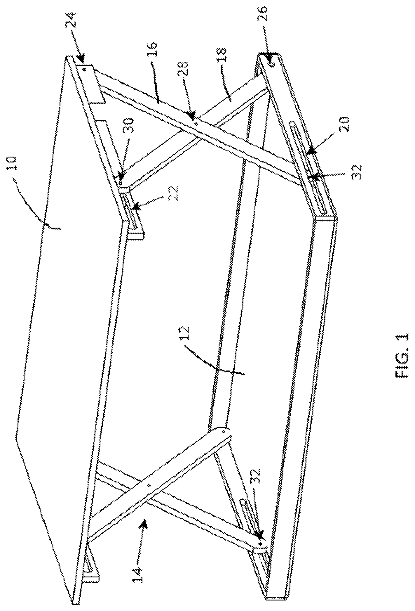 Patent US12102229 Figure 1 – Desktop workspace that adjusts vertically