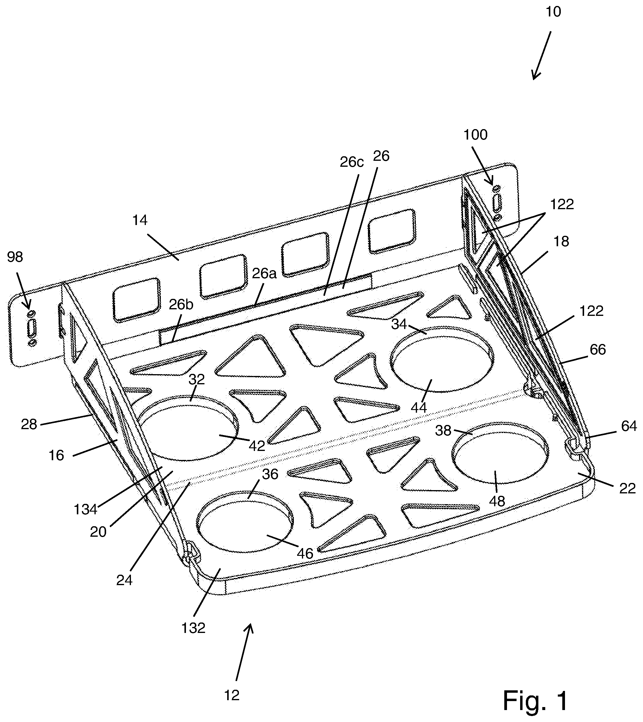Patent US12102246 — Wearable tray — Figure 1