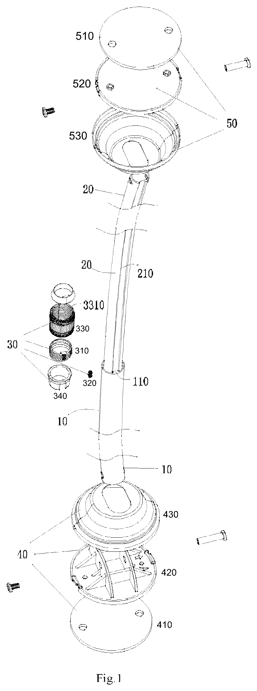 Patent US12102252 — Retractable shower curtain rod and its extendable installation method — Figure 1