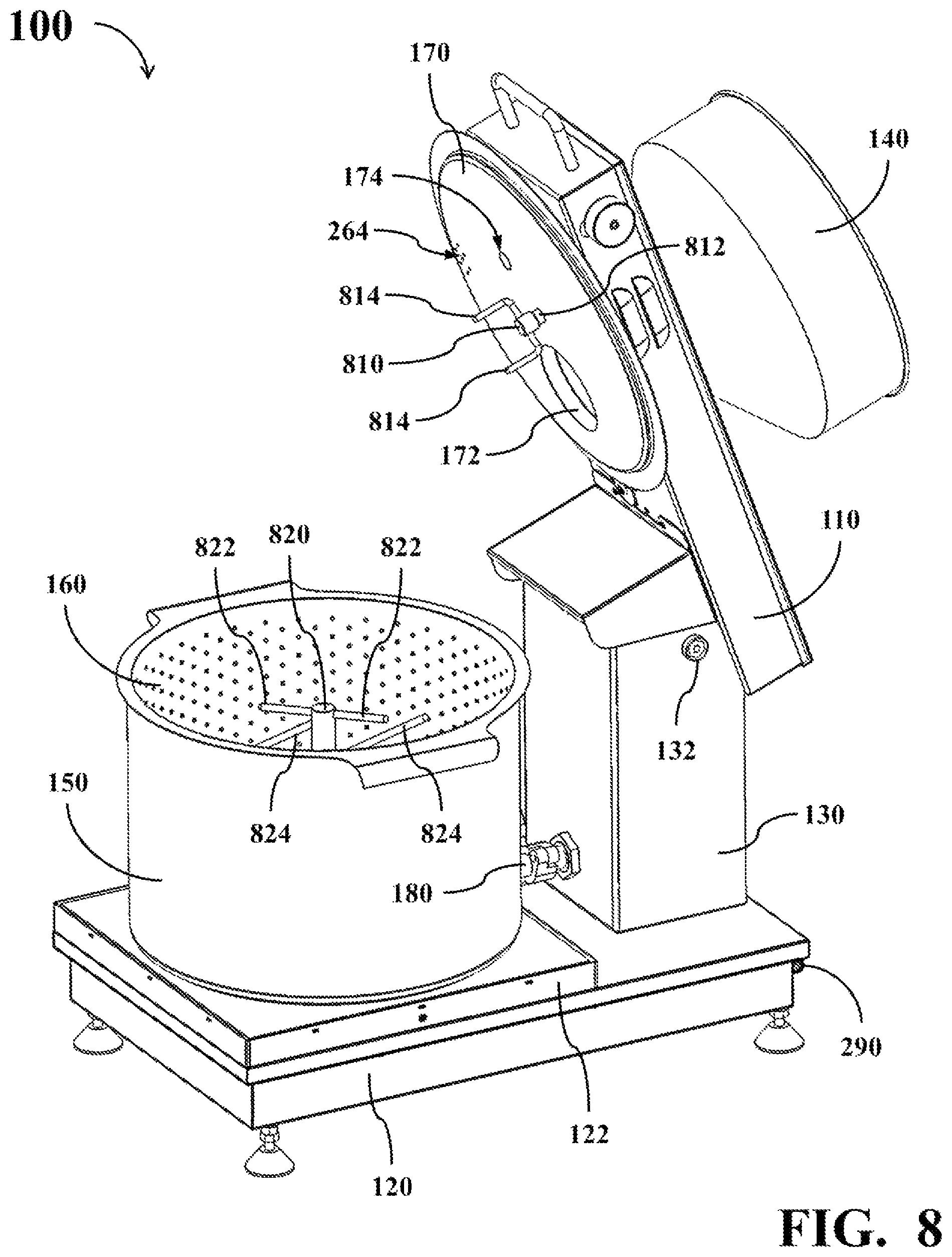 Patent US12102258 Figure 8 – Automatic cooking machine capable of reducing viscosity of liquid in cooking pot