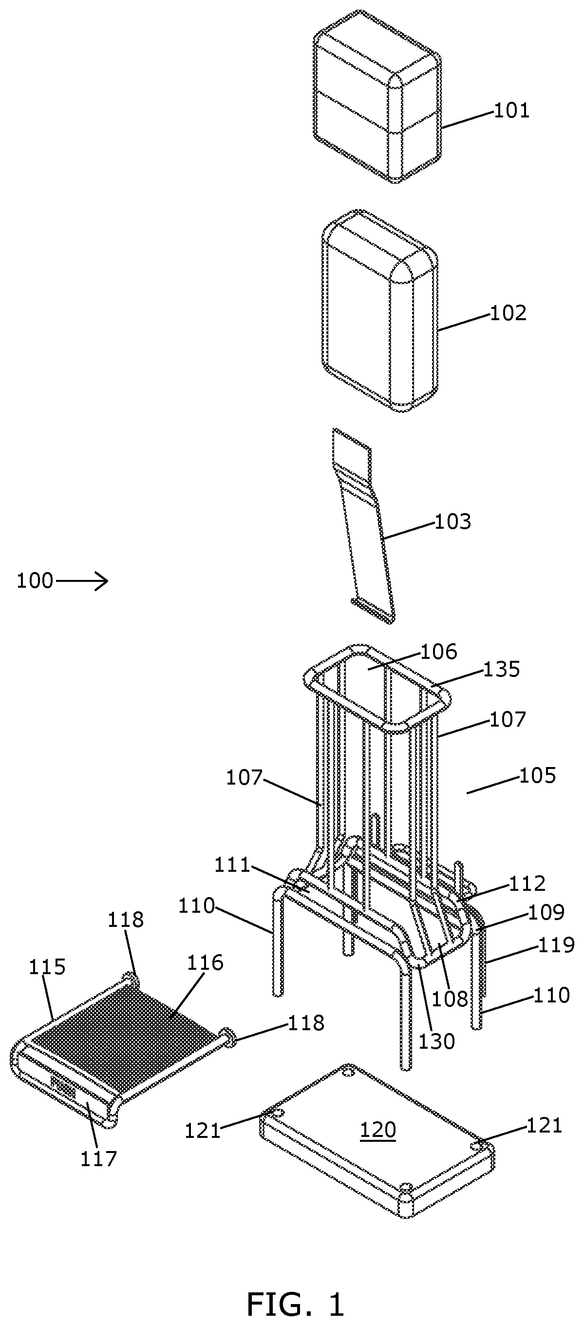 Patent US12102272 — Soap bar grater apparatus and system — Figure 1