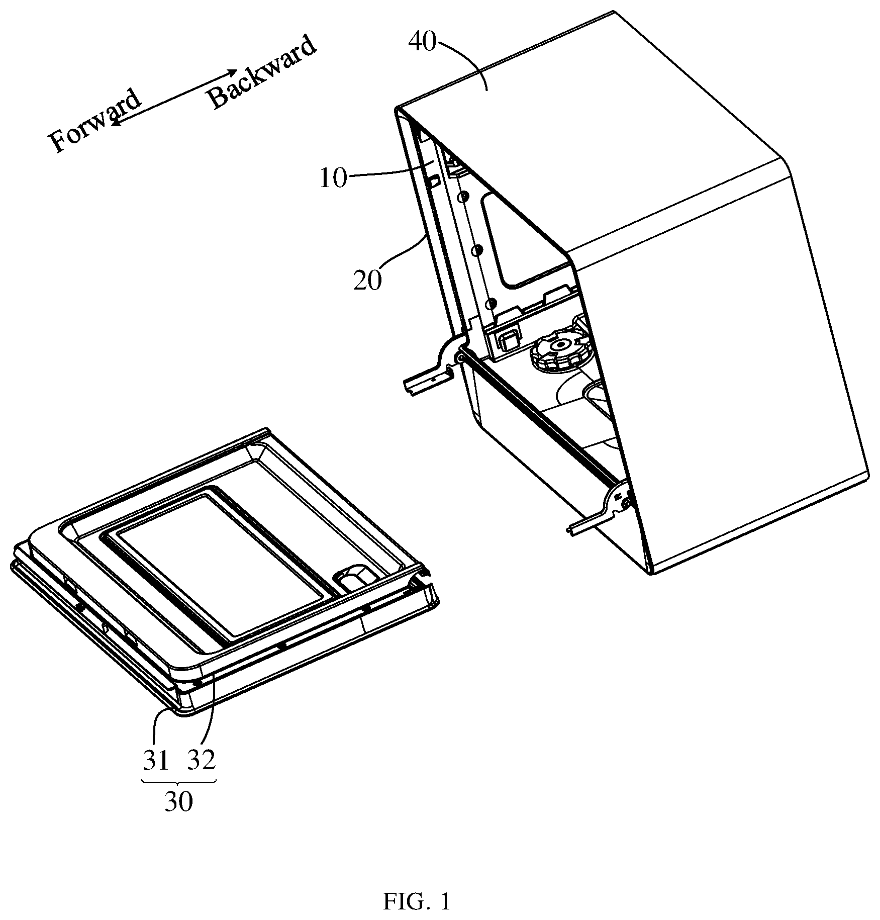 Patent US12102280 Figure 1 – Dishwasher