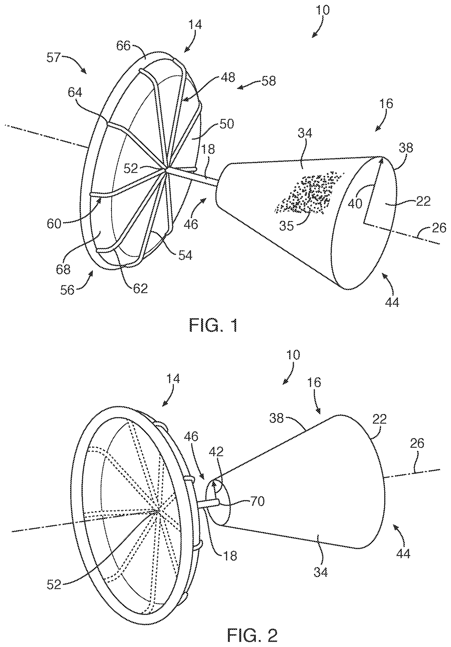 Patent US12102309 — Medical device and system for occluding a tissue opening and method thereof — Figure 1