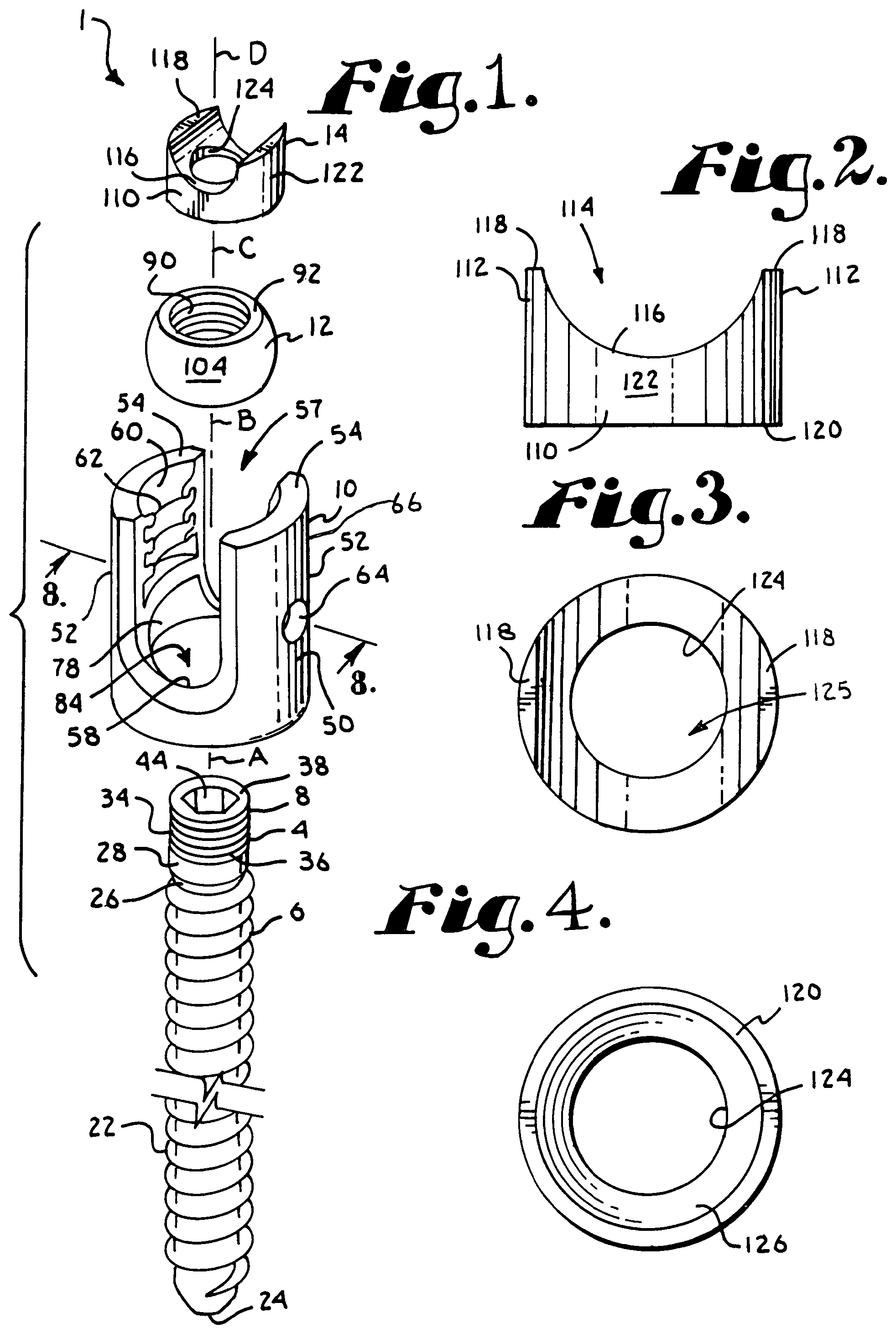 Patent US12102357 — Pivotal bone anchor assembly with cannulated shank having a planar top surface and method of assembly — Figure 1