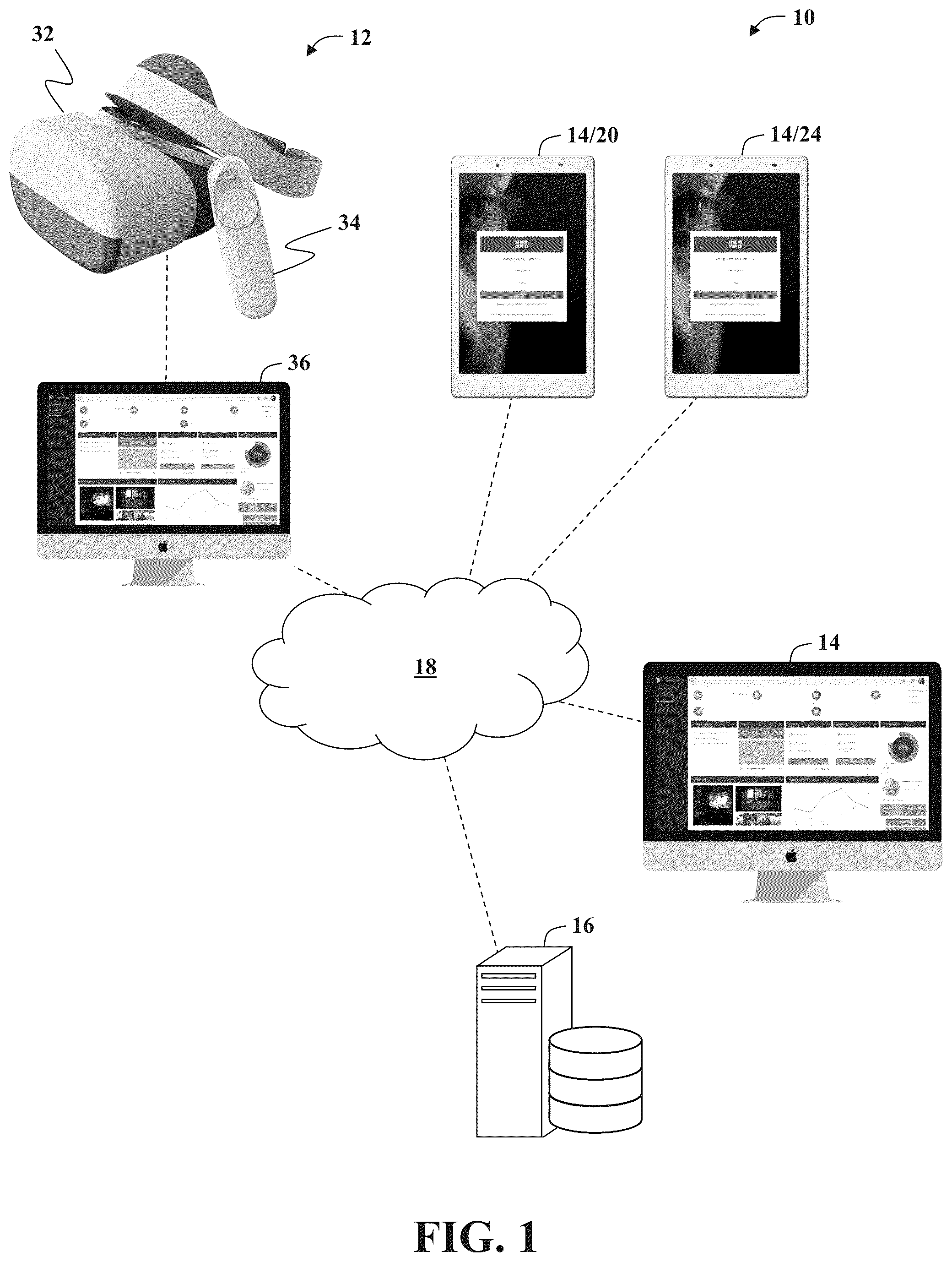 Patent US12102387 — System and methods for use in vision assessment to determine refractive errors and neurodegenerative disorders by ocular biomarking features — Figure 1