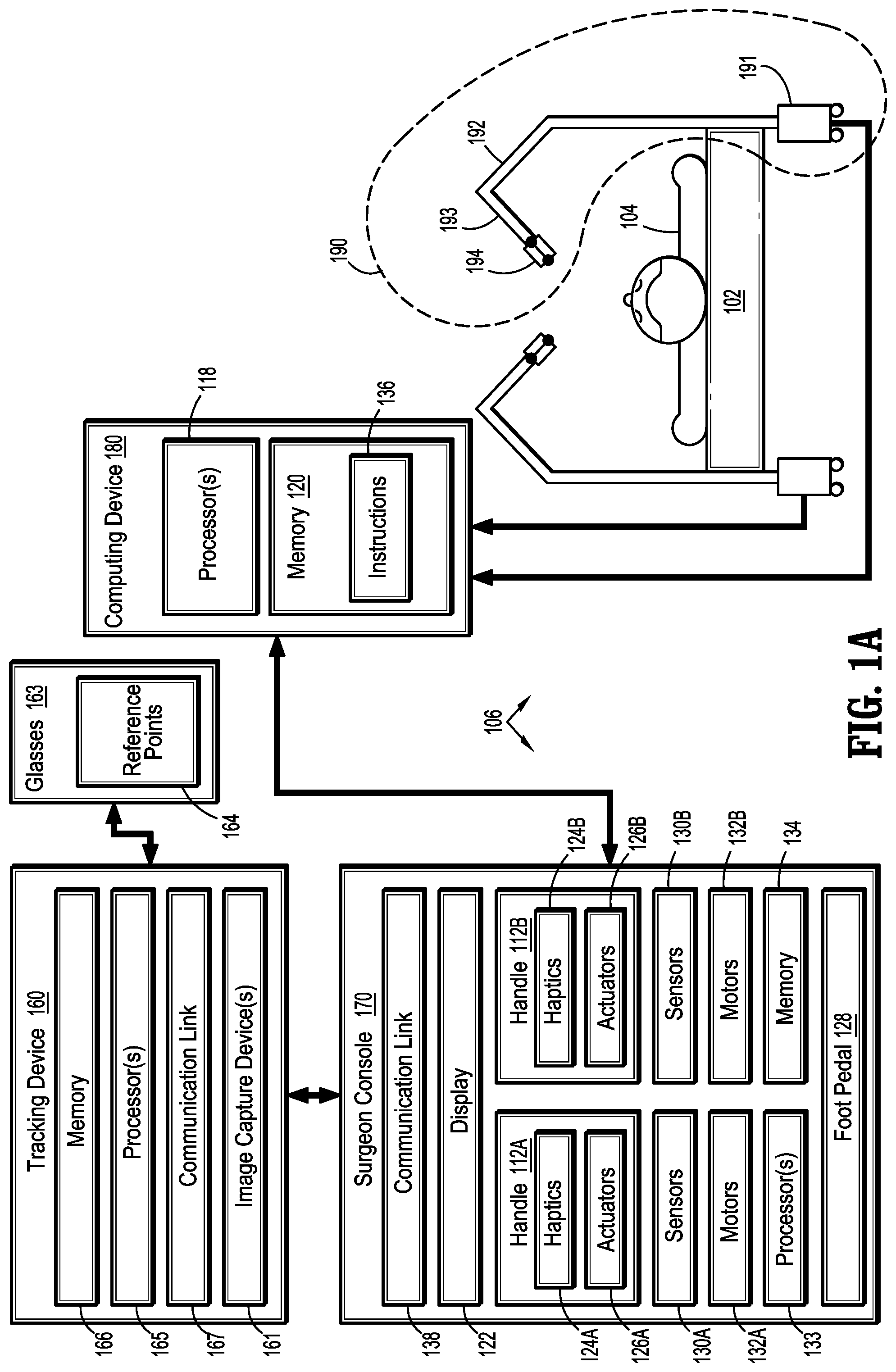 Patent US12102403 — Robotic surgical systems with user engagement monitoring — Figure 1
