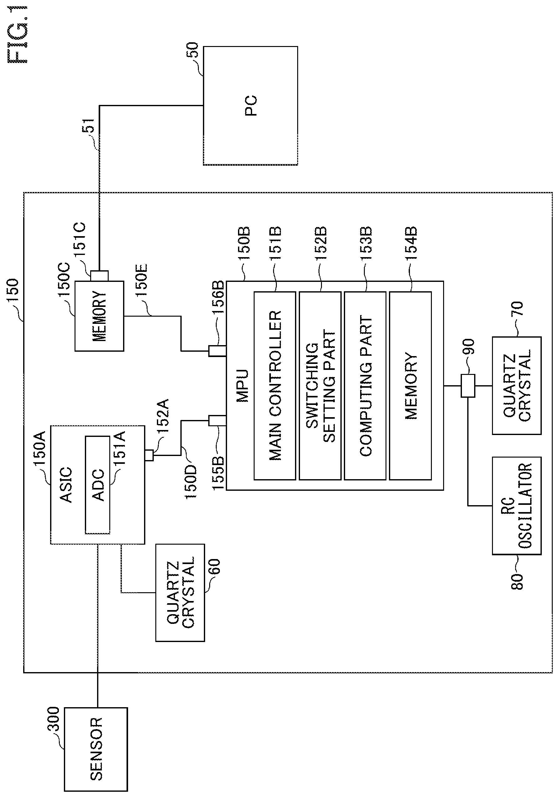 Patent US12102437 — Data acquisition device and biosensor — Figure 1
