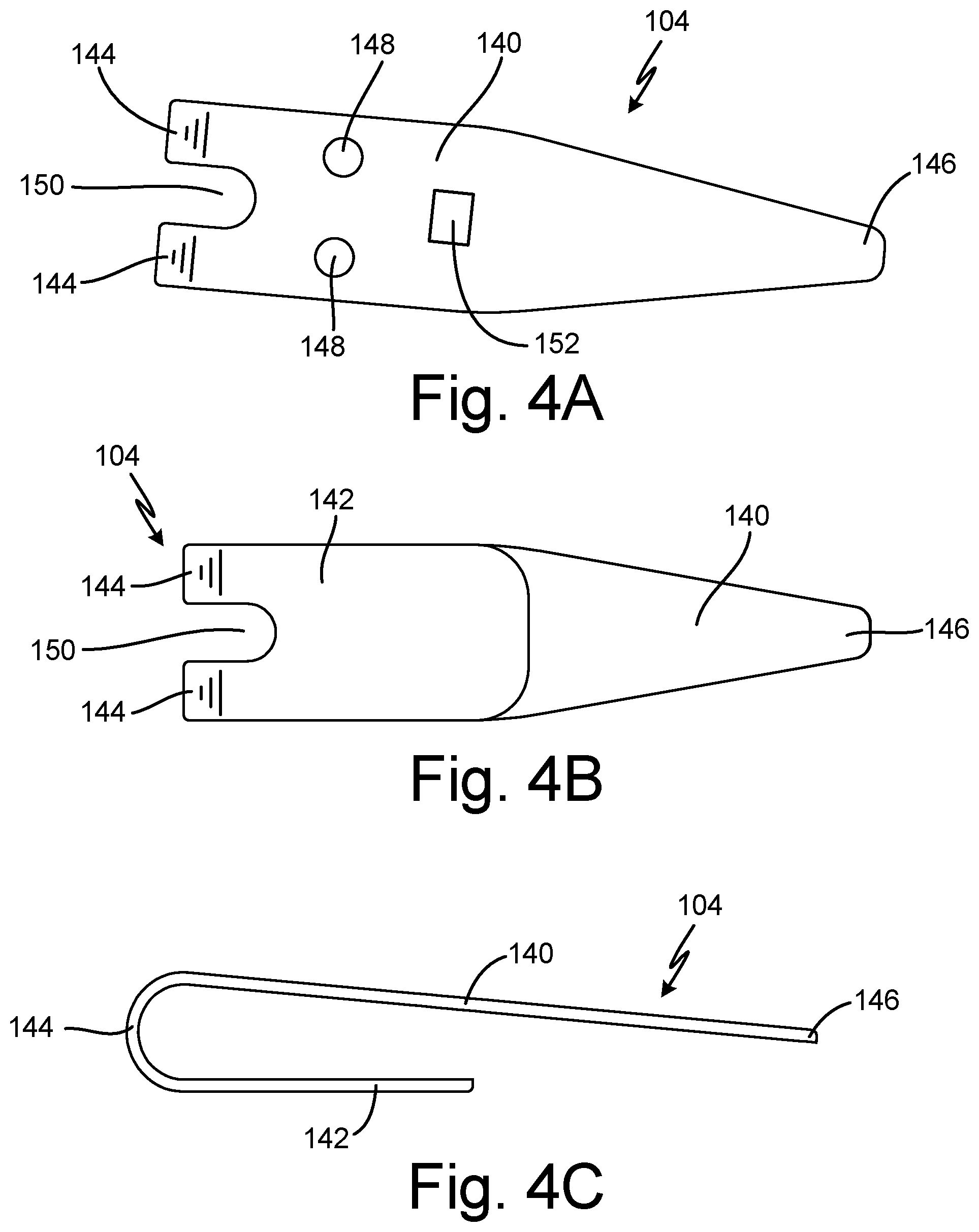 Patent US12102449 Figure 4 – Clip design for a subcutaneous device
