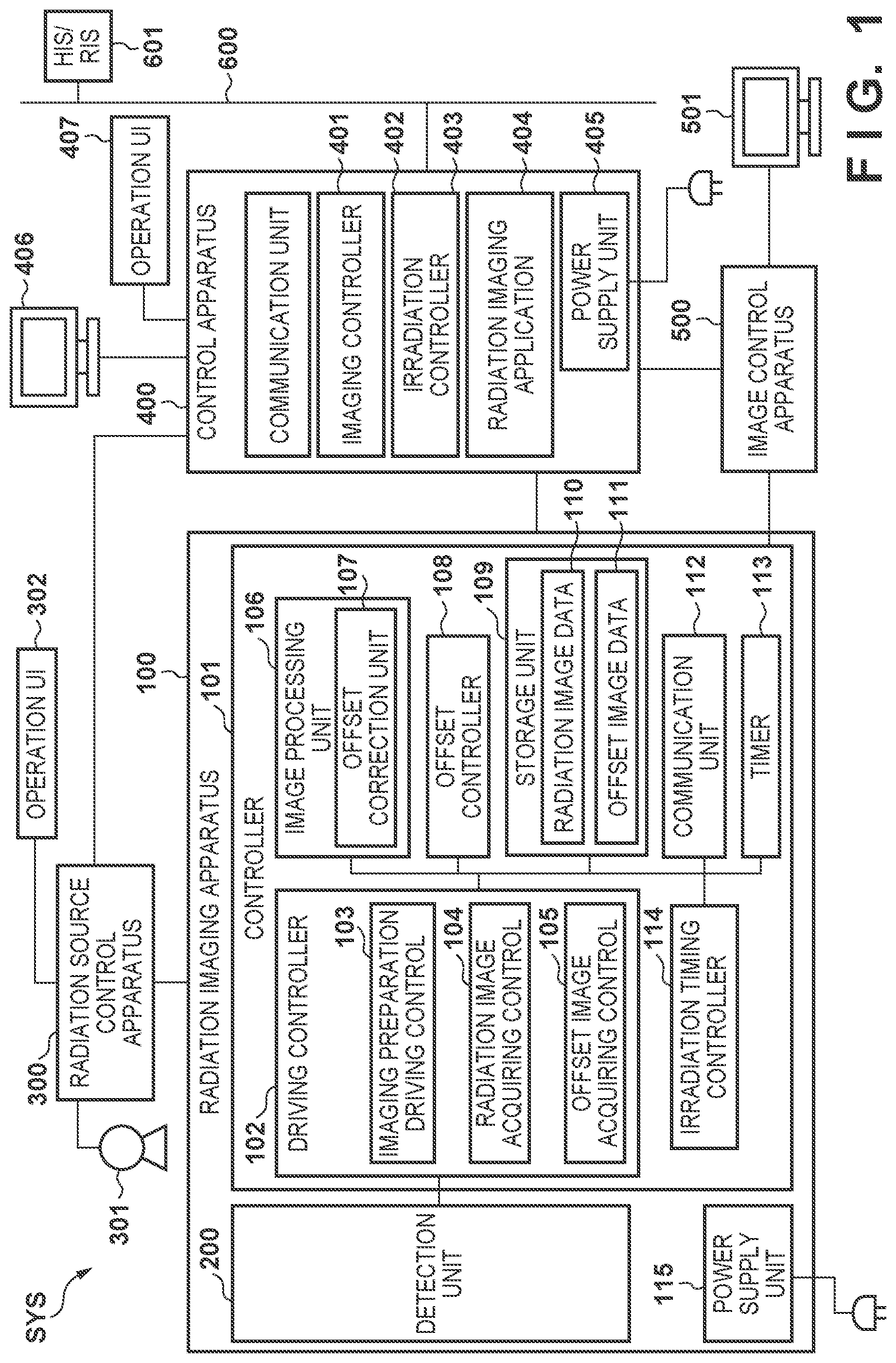 Patent US12102468 — Radiation imaging apparatus, radiation imaging system, control method of radiation imaging apparatus, and non-transitory computer-readable storage medium — Figure 1
