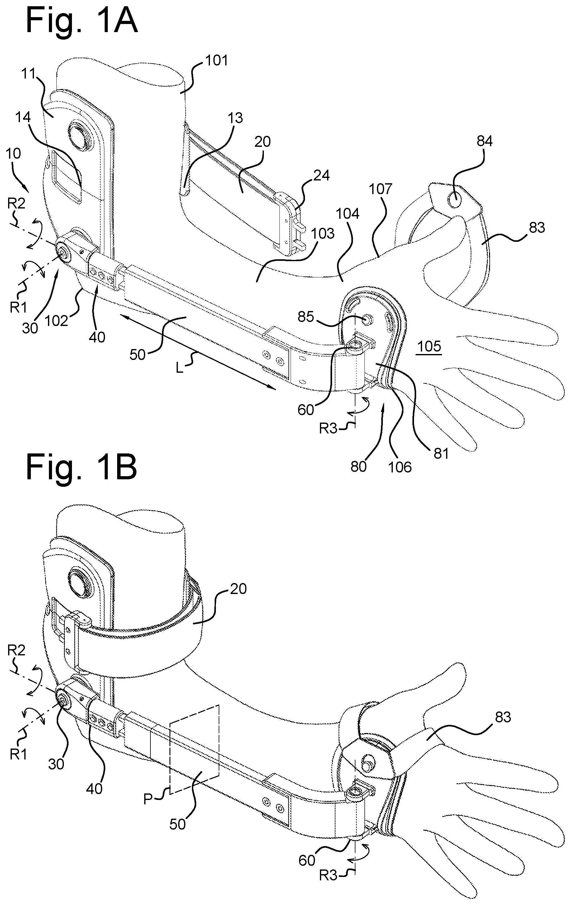 Patent US12102550 Figure 1 – Body wearable brace
