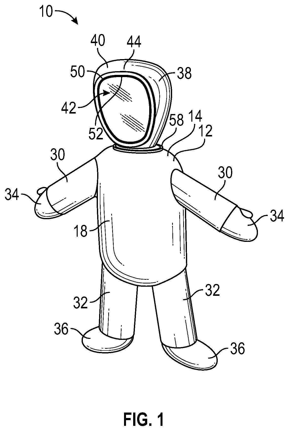 Patent US12102572 — Mortuary undergarment assembly — Figure 1