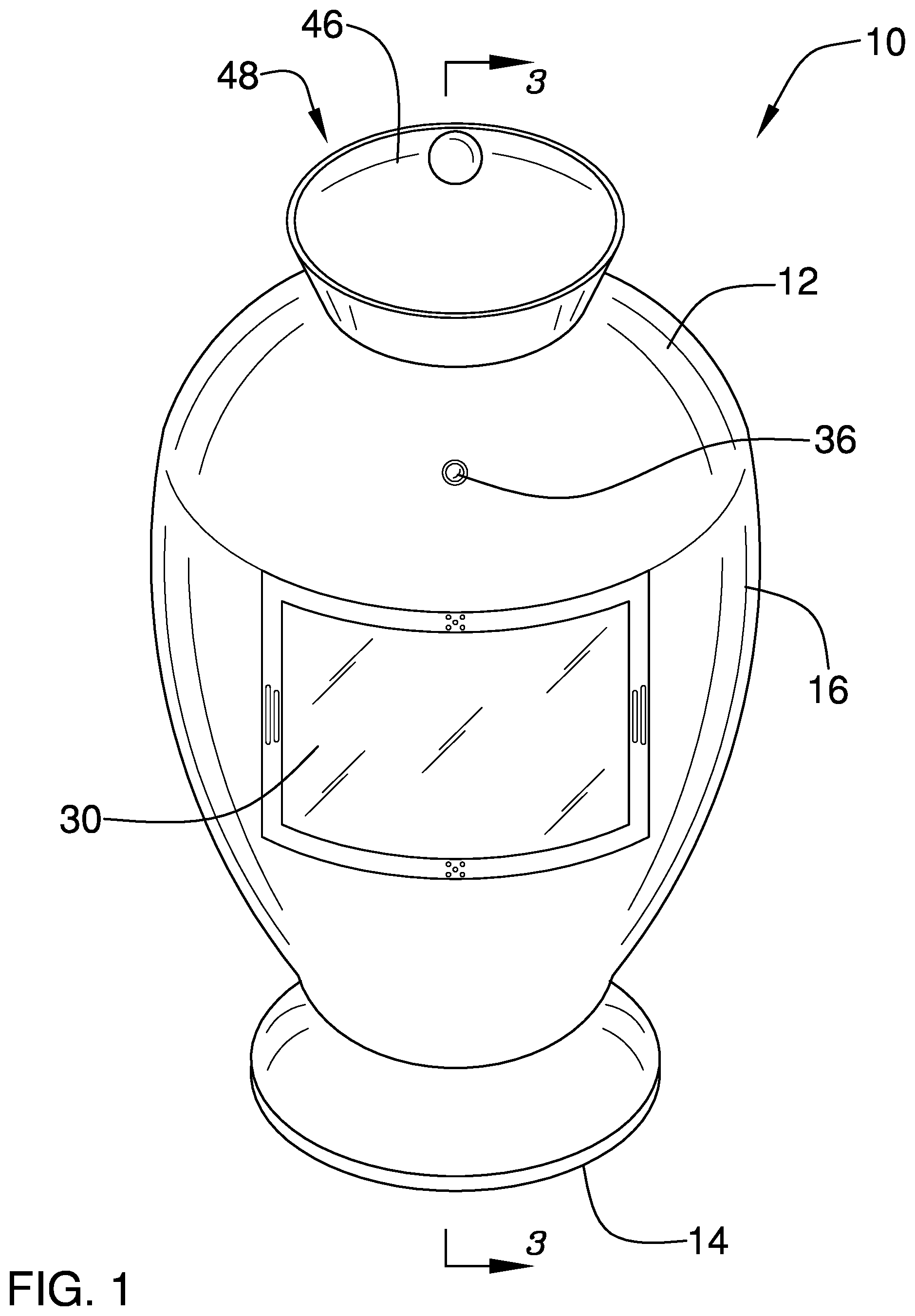 Patent US12102573 — Cremation urn — Figure 1