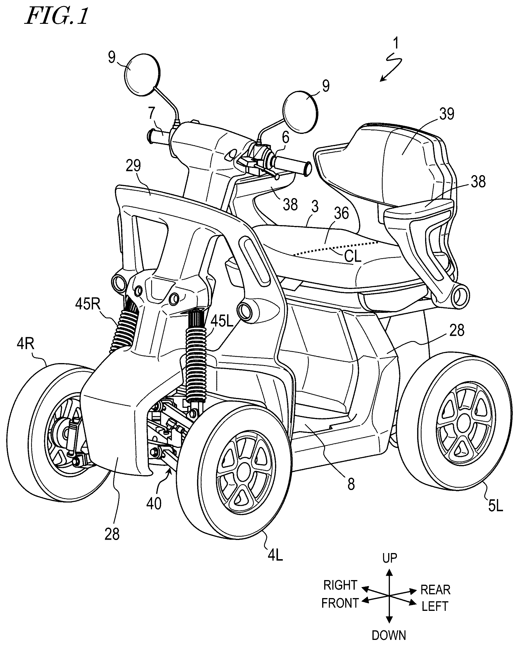 Patent US12102576 — Vehicle — Figure 1