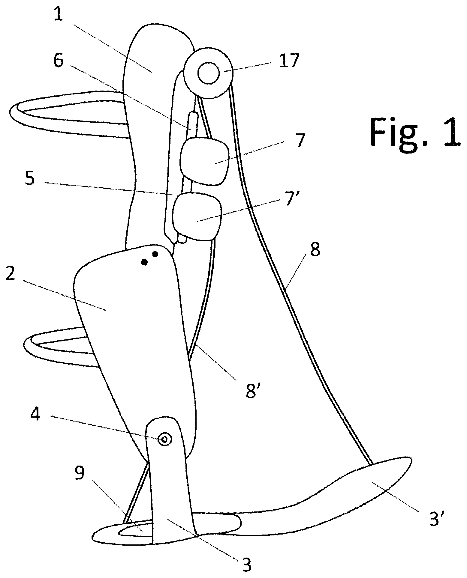 Patent US12102584 Figure 1 – Motorized assistance system