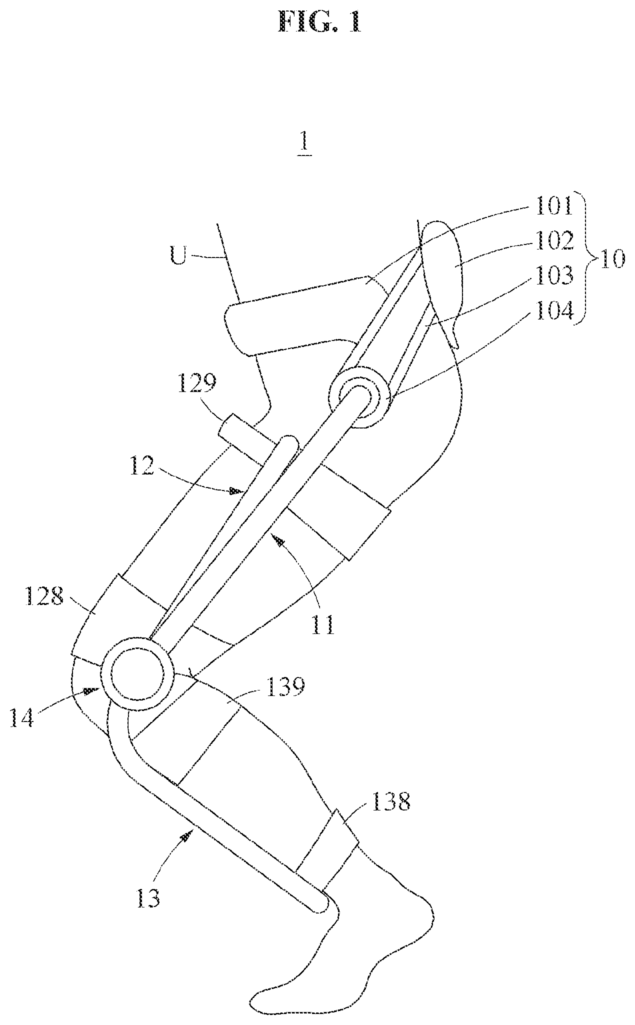 Patent US12102586 — Motion assistance apparatus — Figure 1
