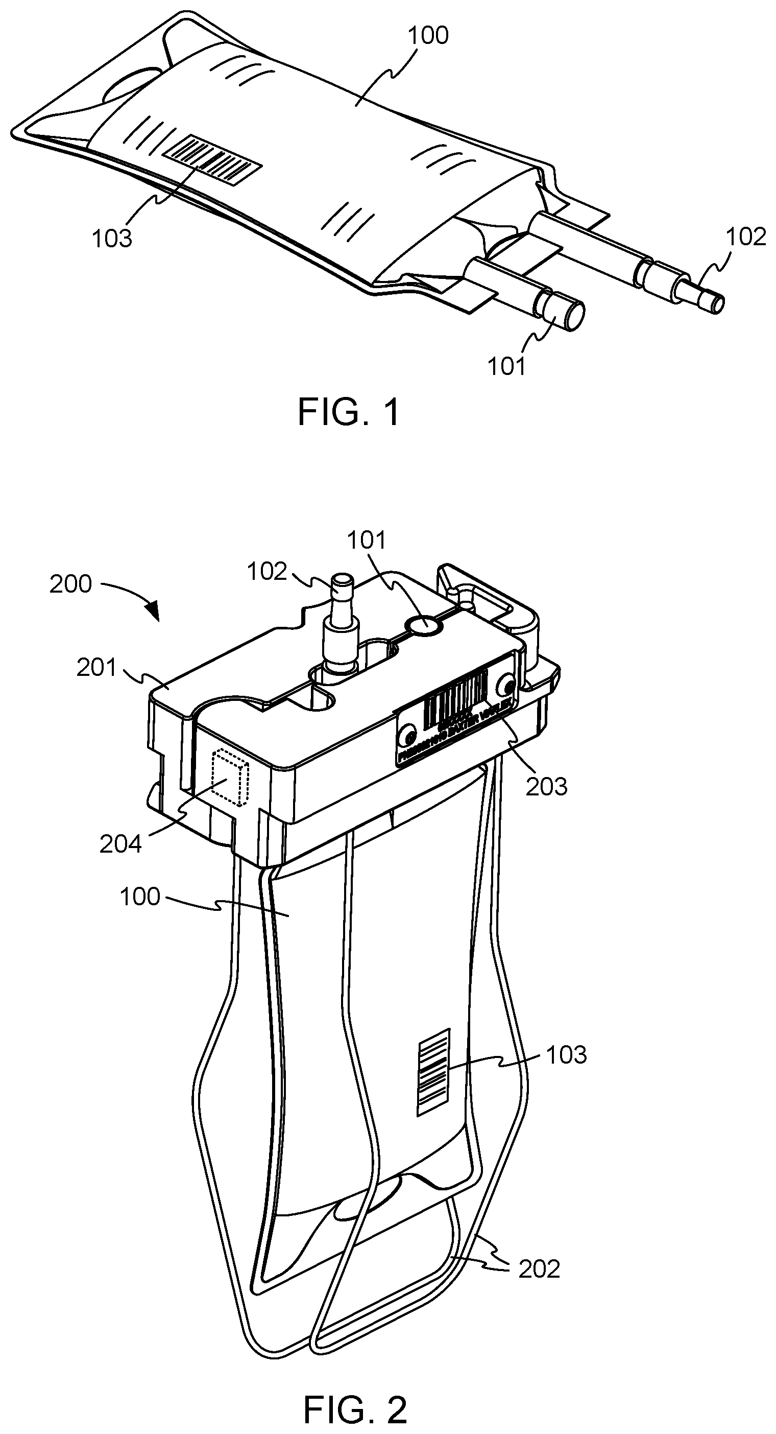 Patent US12102596 Figure 1 – Bag transfer mechanism for IV compounding