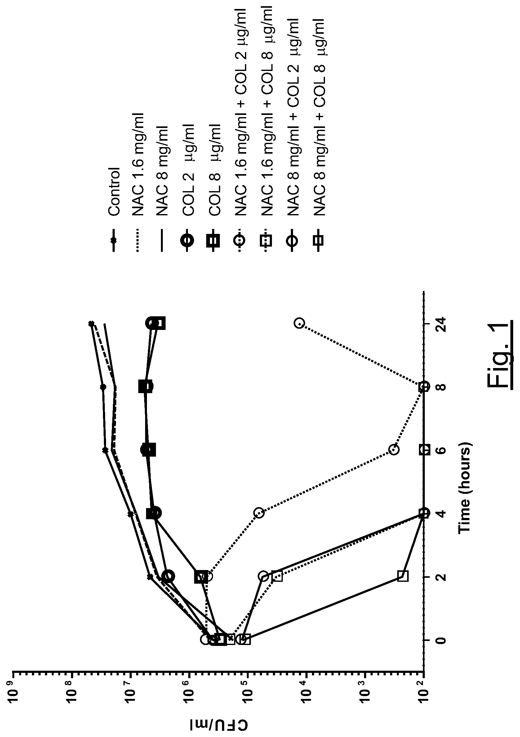 Patent US12102660 — Association of N-acetylcysteine and colistin for use in bacterial infections — Figure 1
