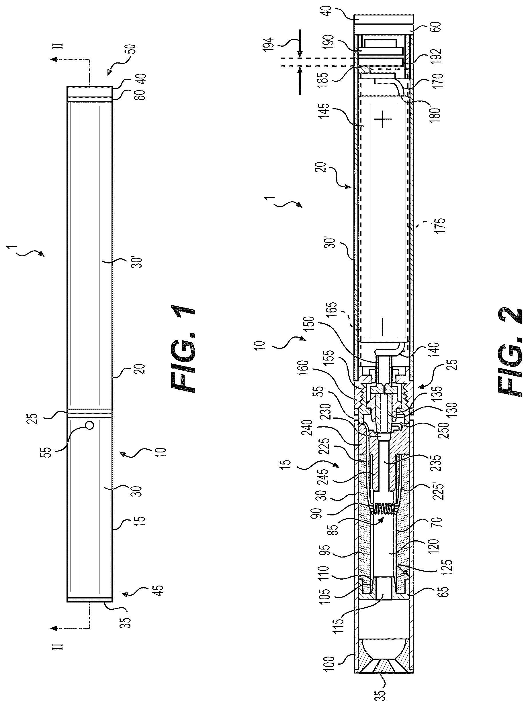 Patent US12102753 — Topography apparatus for electronic vaping device — Figure 1