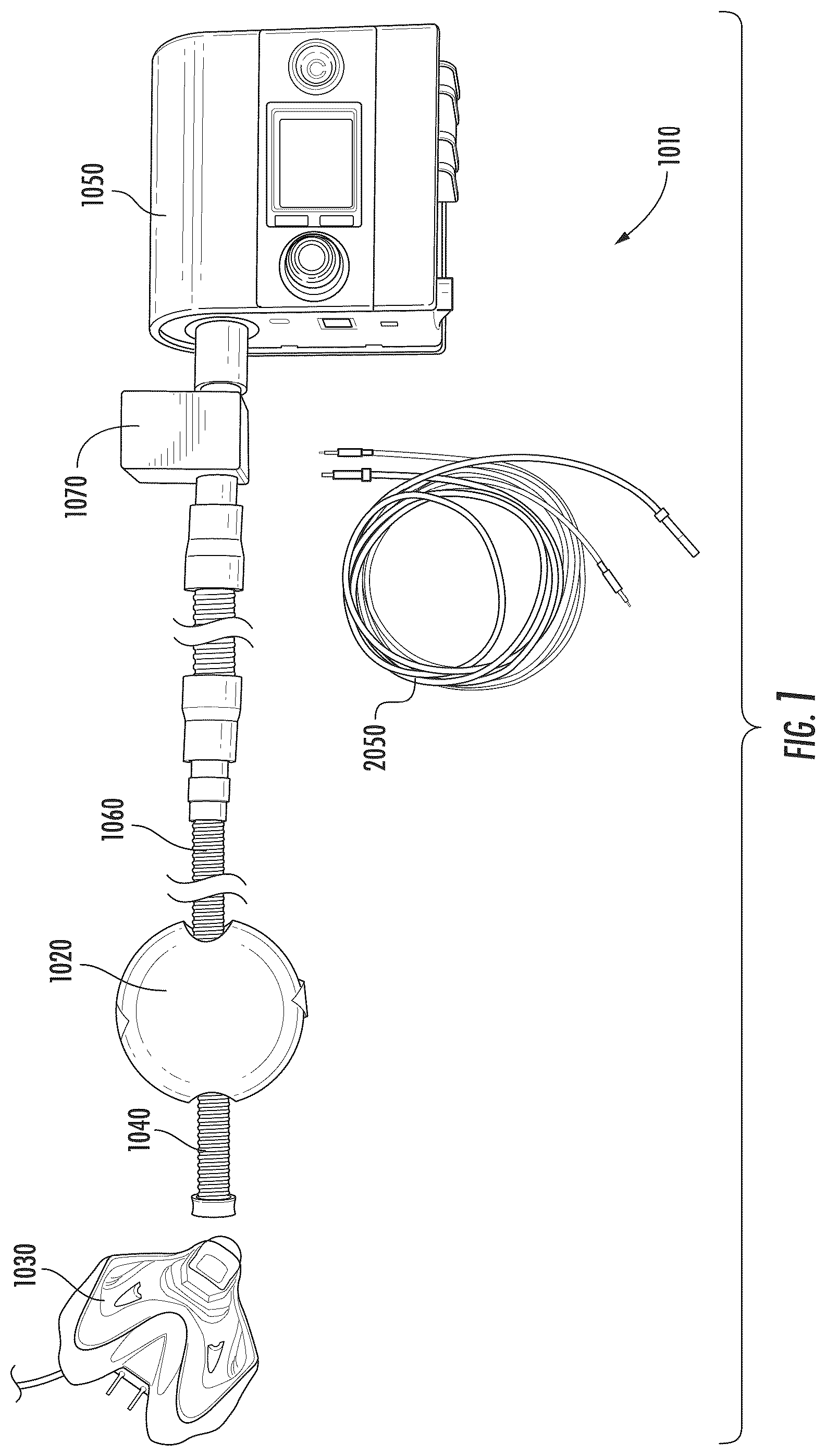 Patent US12102758 — Method and system for treating central sleep apnea — Figure 1