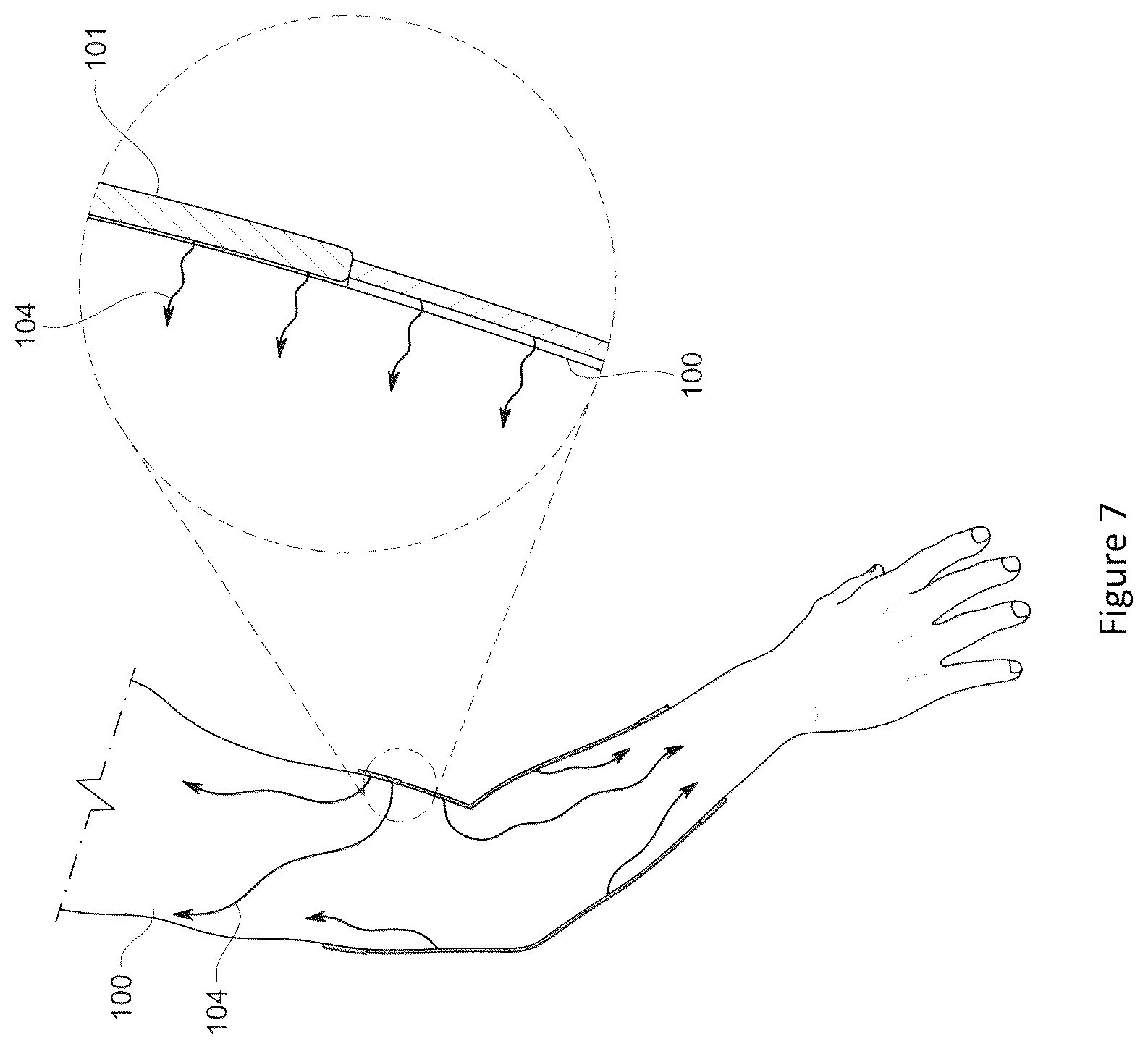 Patent US12102825 Figure 7 – Material and apparel that positively affect the health and wellbeing of a mammal