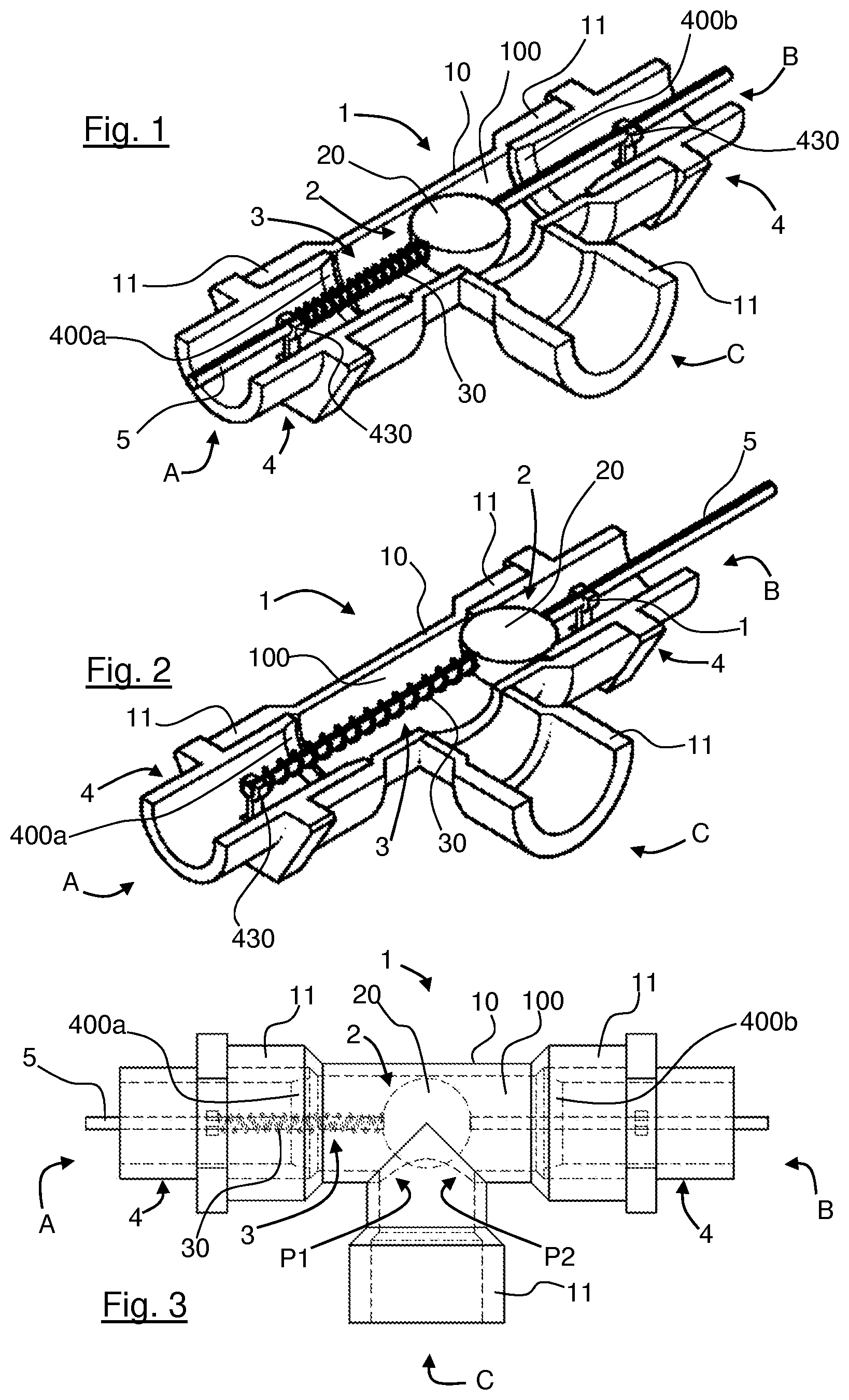 Patent US12102856 — Valve for a firefighting installation, and installation thereof — Figure 1