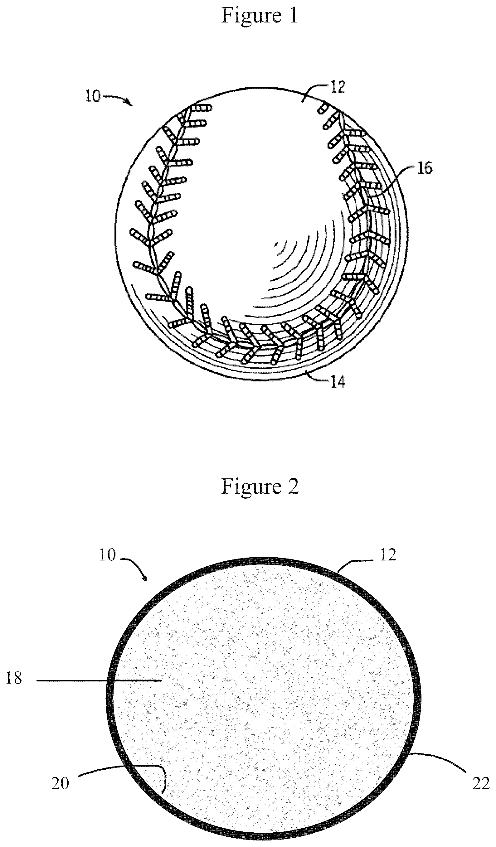 Patent US12102883 — Leather covered game ball — Figure 1