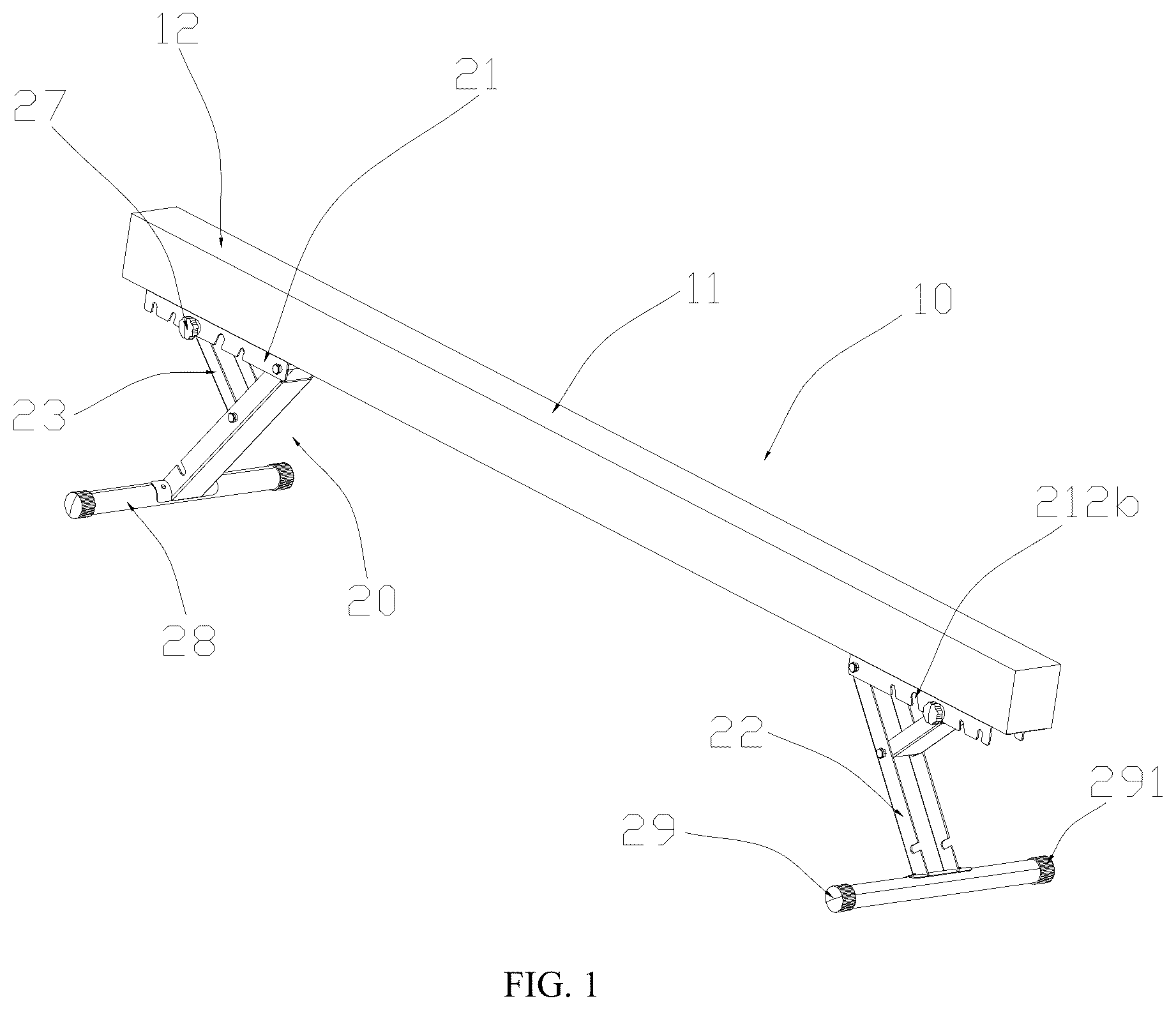 Patent US12102884 — Balance beam — Figure 1