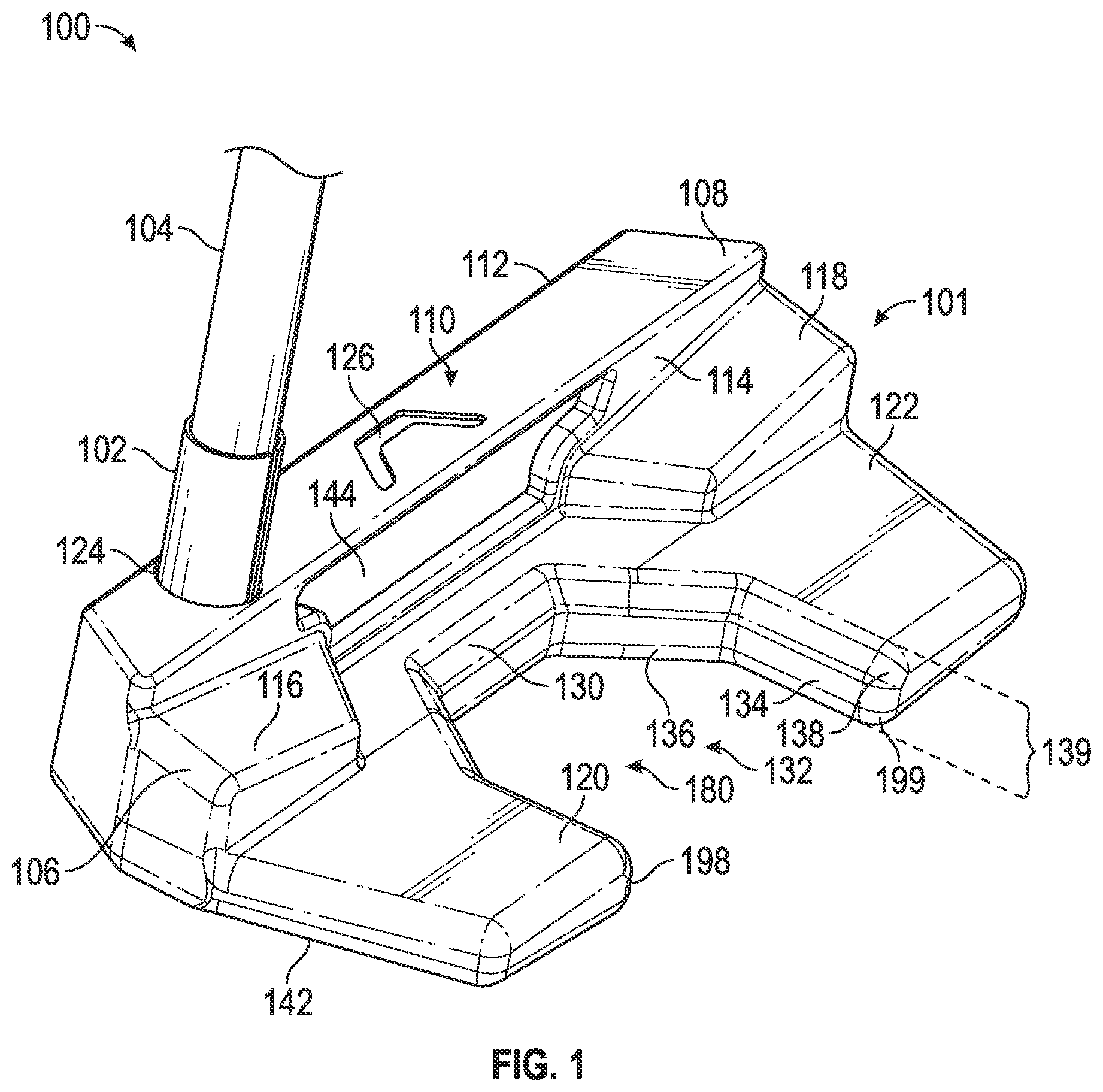 Patent US12102886 — Ball pickup aid putter — Figure 1