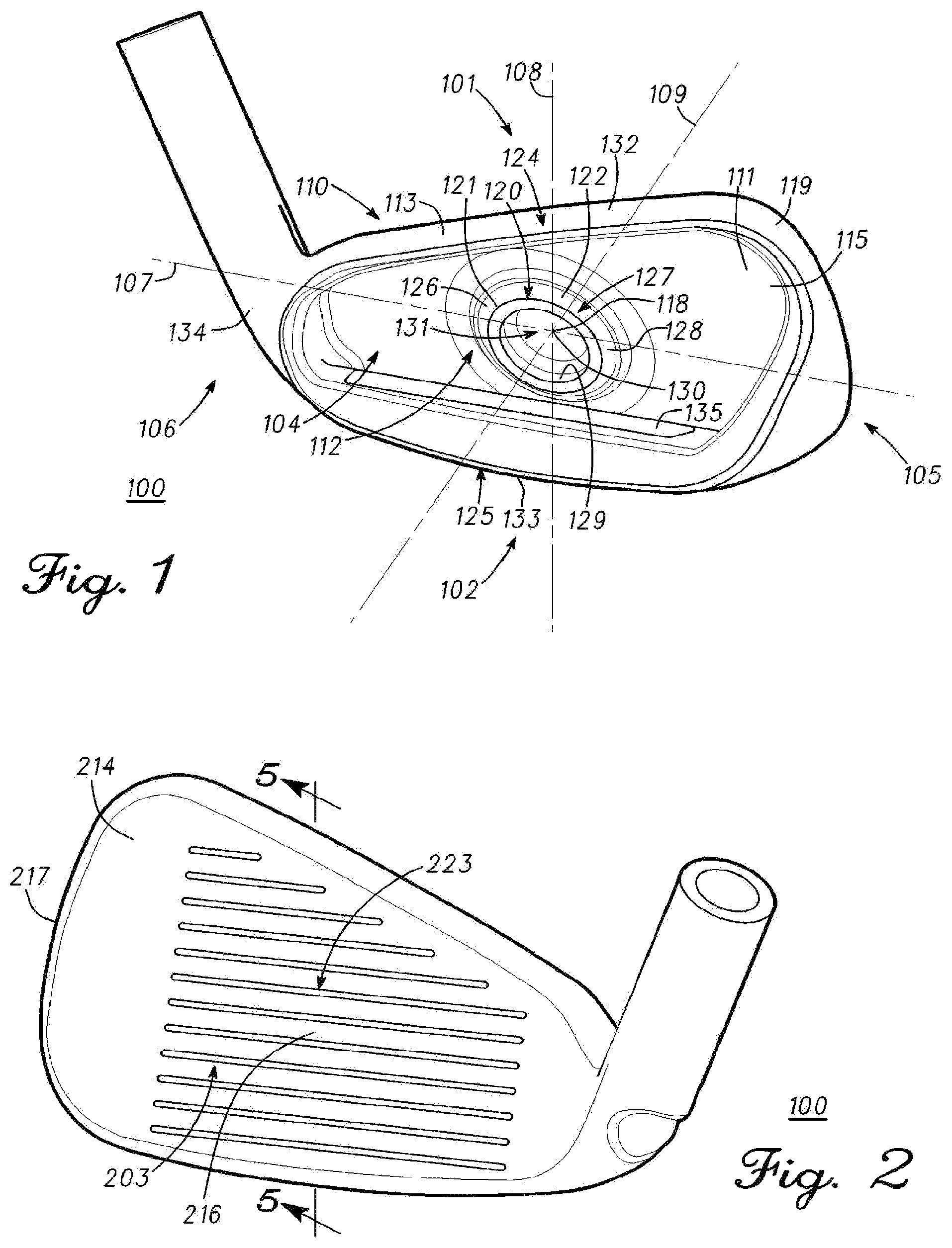 Patent US12102892 — Club heads having reinforced club head faces and related methods — Figure 1