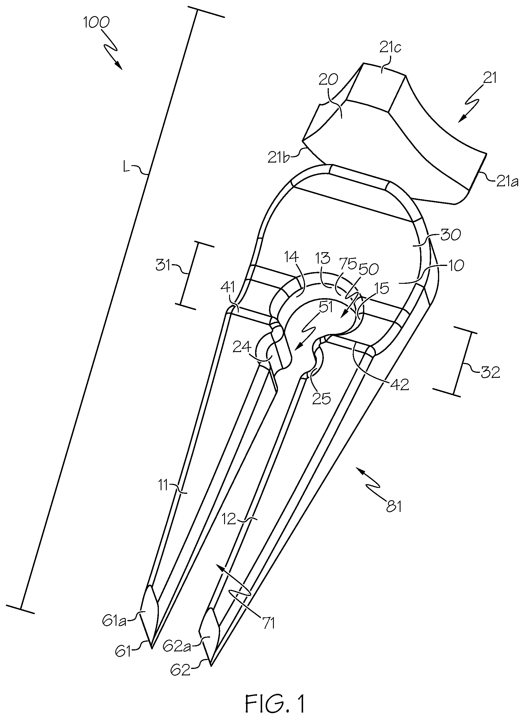 Patent US12102897 — Multi-purpose golf tool — Figure 1