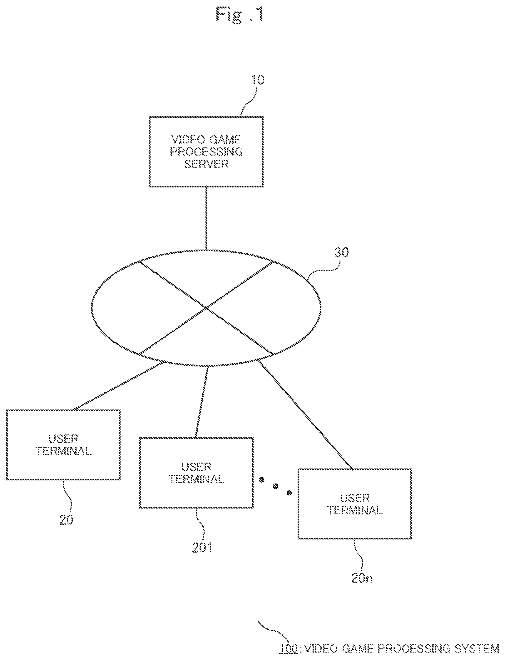 Patent US12102905 — Non-transitory computer-readable medium and video game processing system — Figure 1