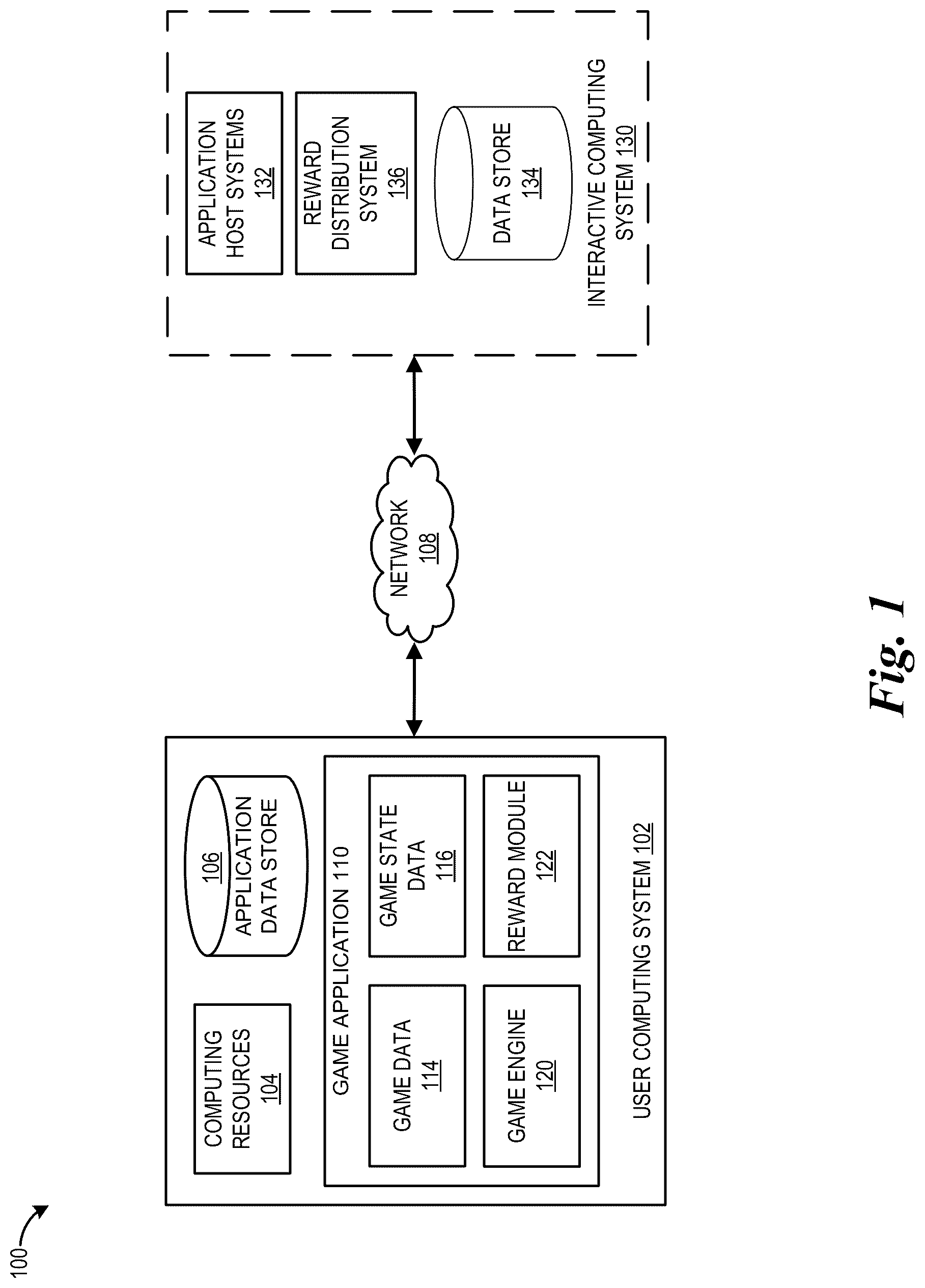 Patent US12102925 — Competitive event based reward distribution system — Figure 1