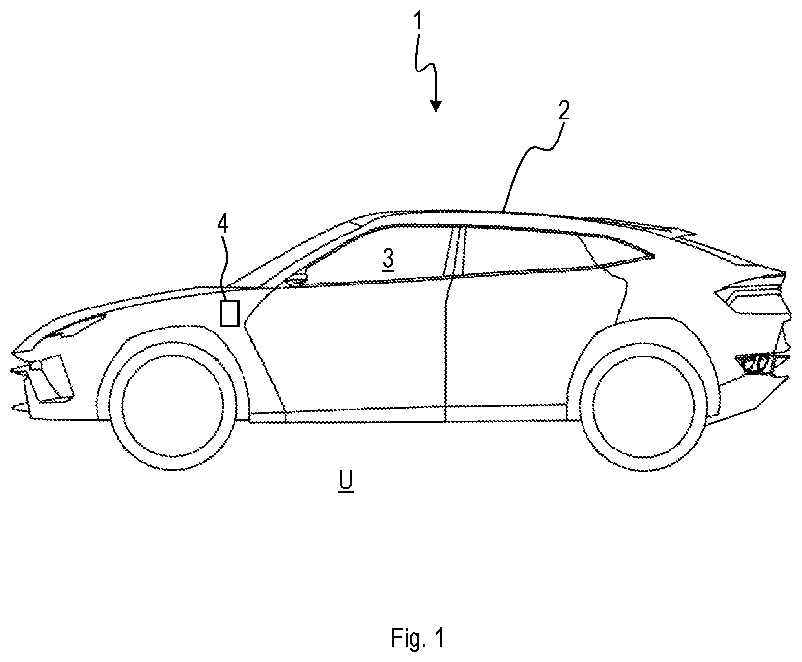 Patent US12102957 Figure 1 – Device for the combined reduction of the carbon dioxide and water or moisture content, motor vehicle, and method