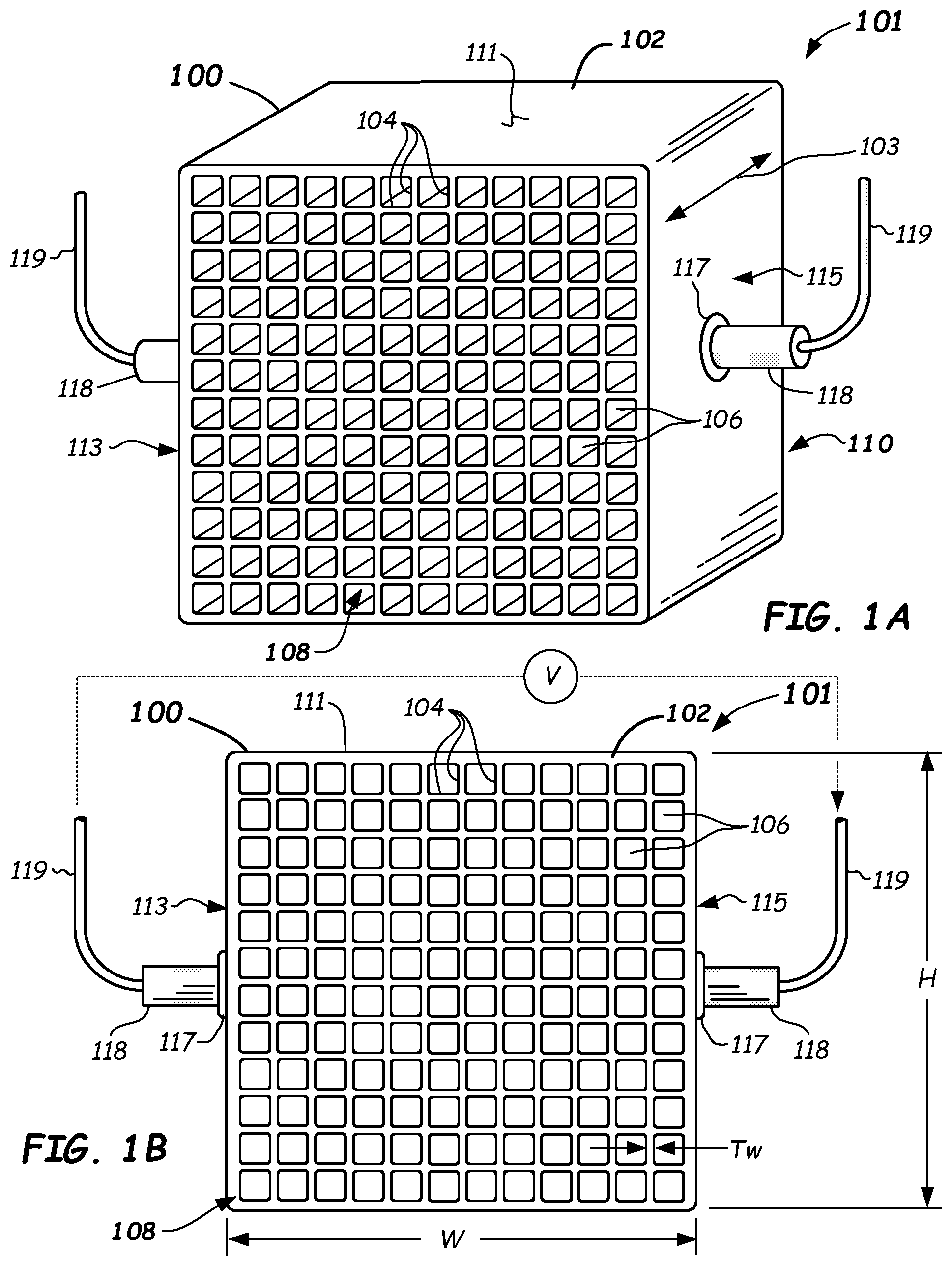 Patent US12102962 — Composite structures, heater apparatus, fast light-off exhaust aftertreatment systems, and methods of manufacturing and using same — Figure 1