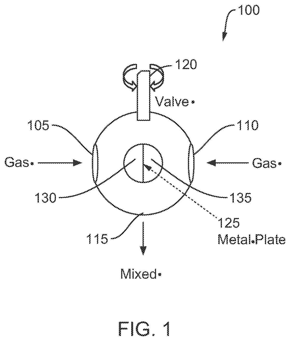 Patent US12102968 Figure 1 – Gas valve and electronically-controlled apparatus for proportional gas mixing
